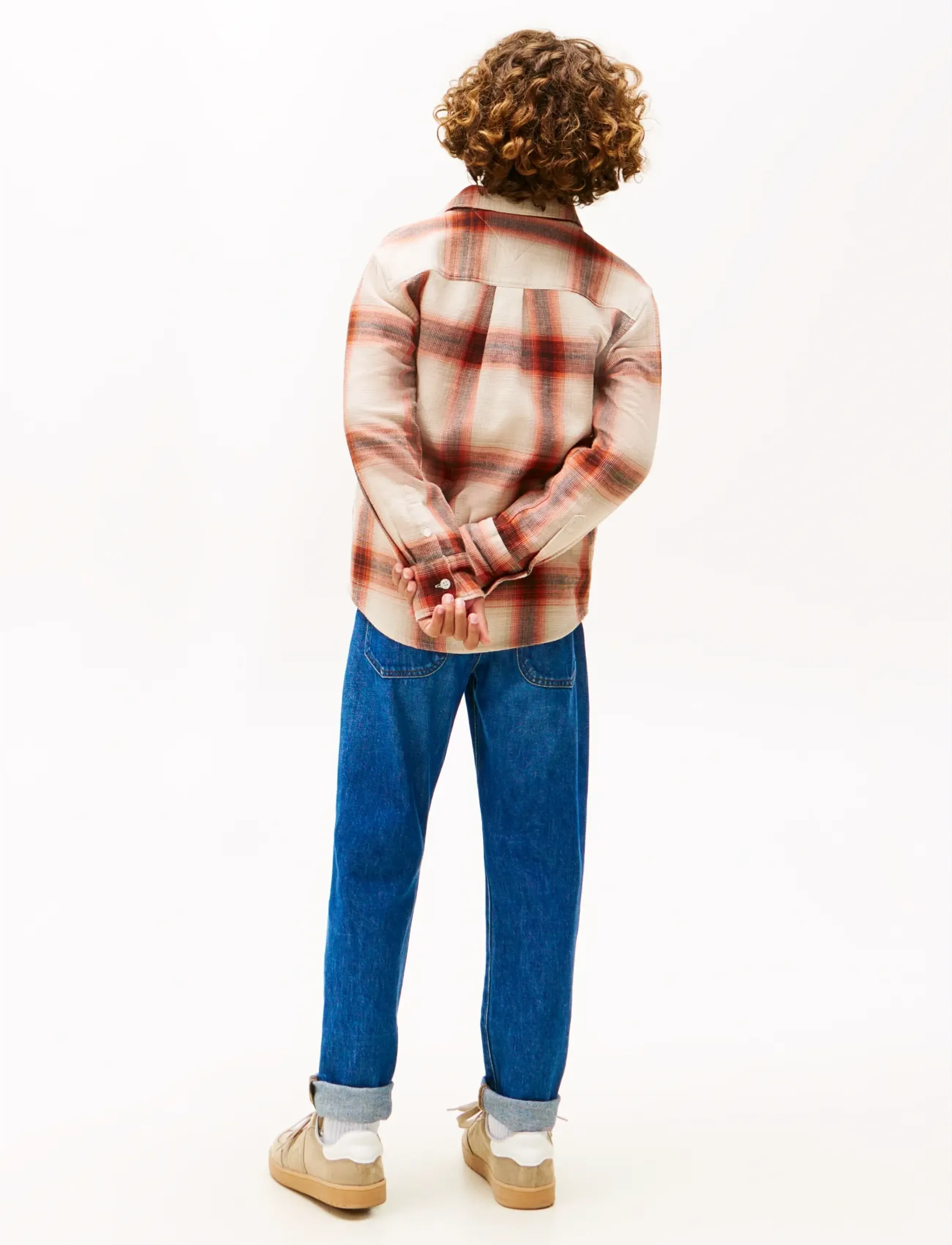 Tommy Hilfiger - WAFFLE TEXTURE CHECK SHIRT - krekli ar garām piedurknēm - voyager oranger check - 3