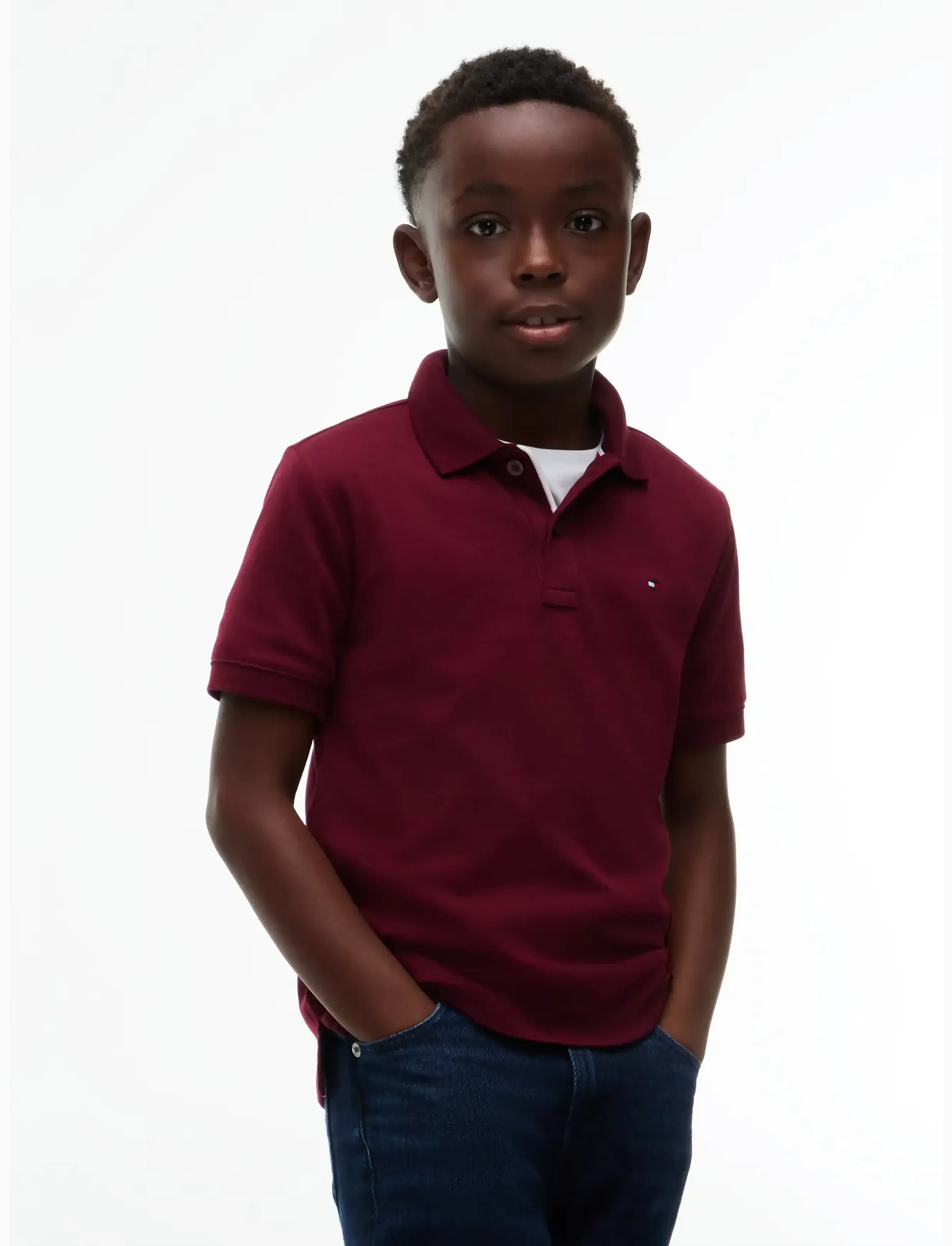 Tommy Hilfiger - INTERLOCK RWB POLO SS - poloer - burgundy - 0