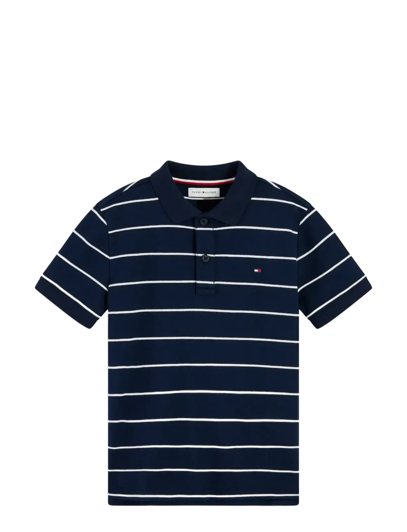 Tommy Hilfiger INTERLOCK RWB POLO SS - Kleidung - DARK BLUE  WHITE STRIPES / navy