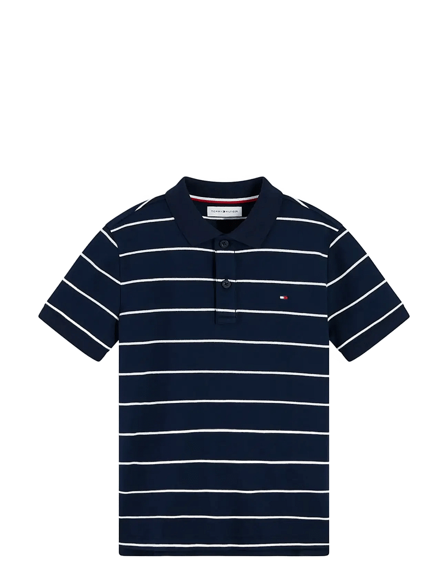 Tommy Hilfiger - INTERLOCK RWB POLO SS - kurzärmelig - dark blue white stripes - 1
