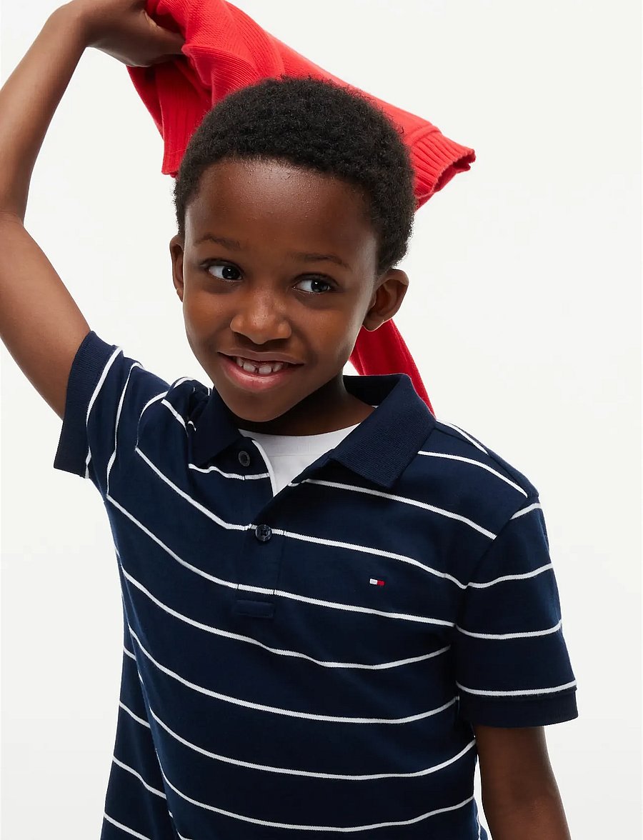 Tommy Hilfiger - INTERLOCK RWB POLO SS - kurzärmelig - dark blue white stripes - 3