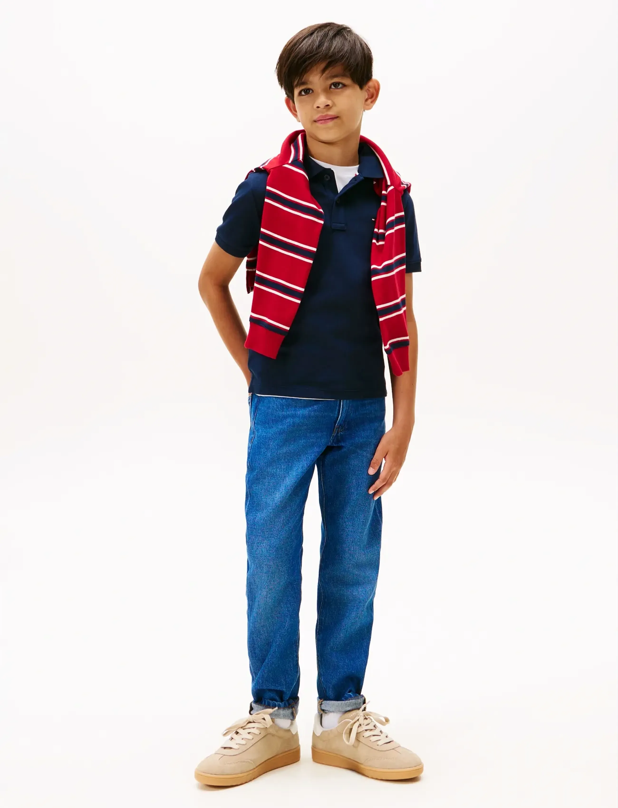 Tommy Hilfiger - INTERLOCK RWB POLO SS - lühikeste varrukatega polod - dark night navy - 3