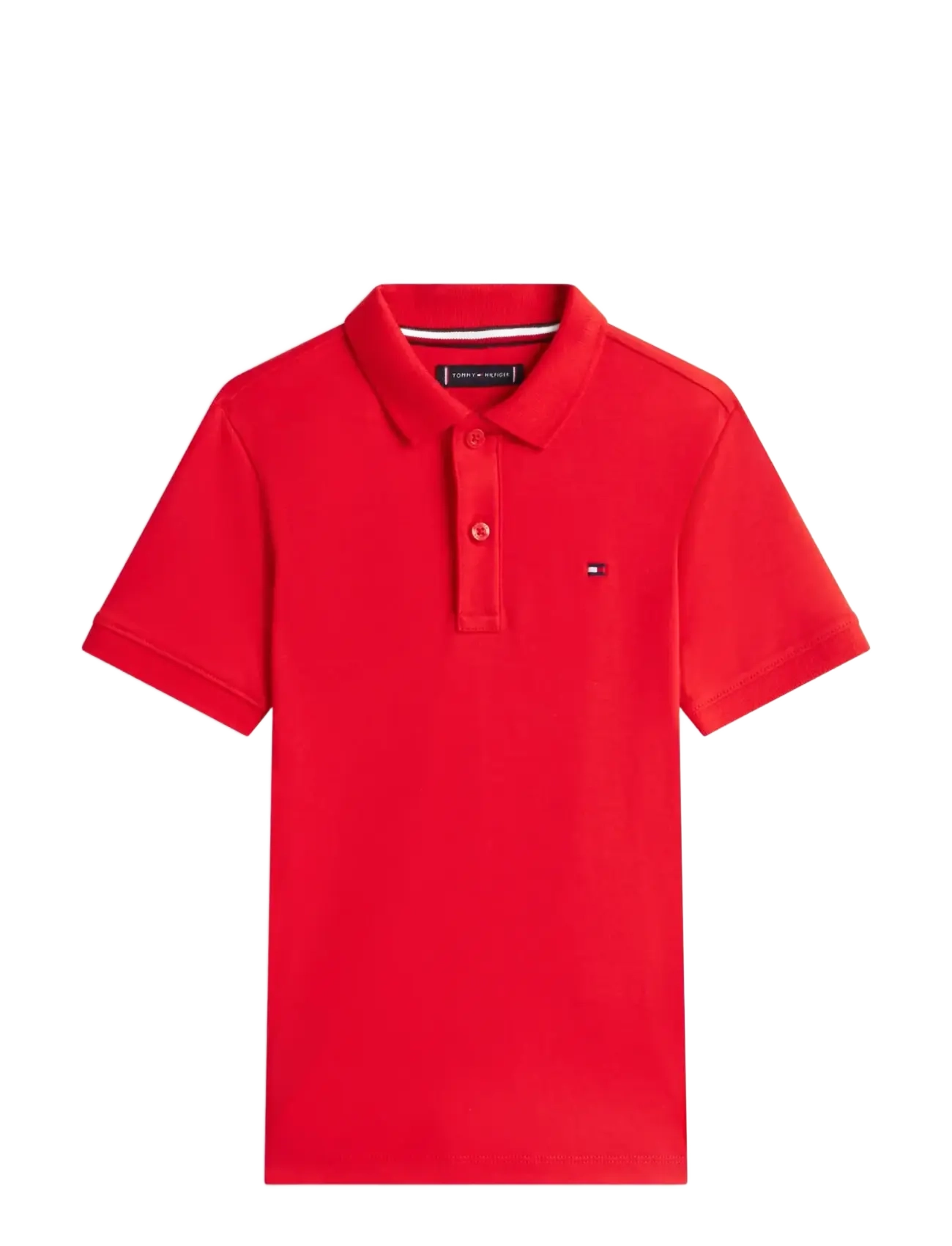 Tommy Hilfiger INTERLOCK RWB POLO SS - Tommy Hilfiger - RAPID RED / red