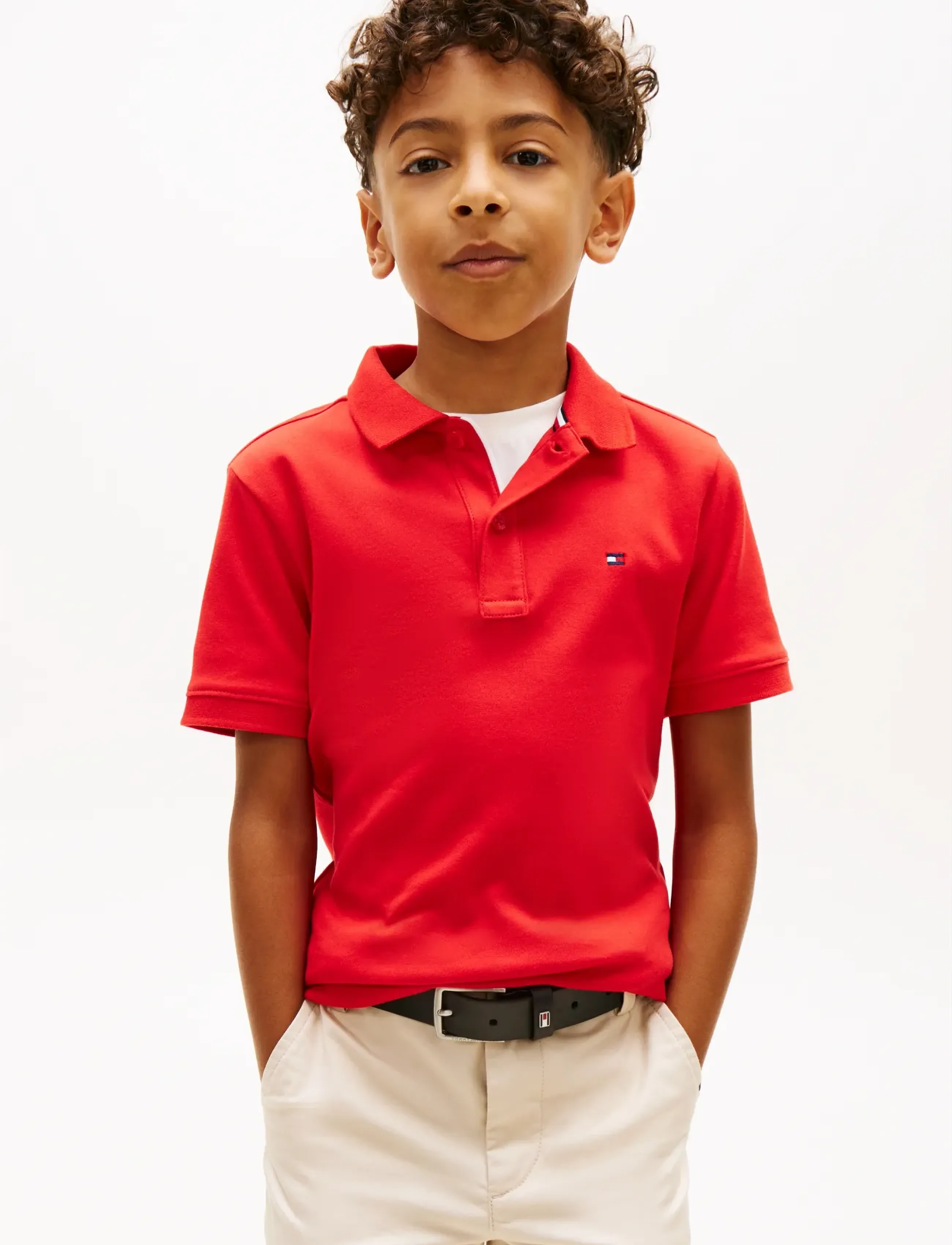 Tommy Hilfiger INTERLOCK RWB POLO SS - Pikéer - RAPID RED / red