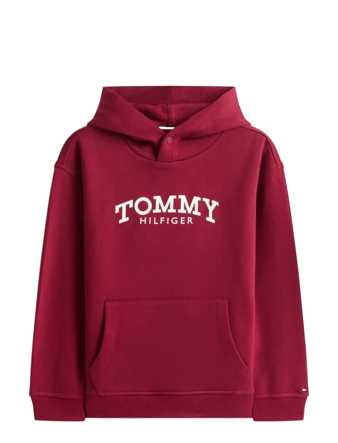 TOMMY HILFIGER Monotype Print Hoodie Burgundy - 140 - Kinder