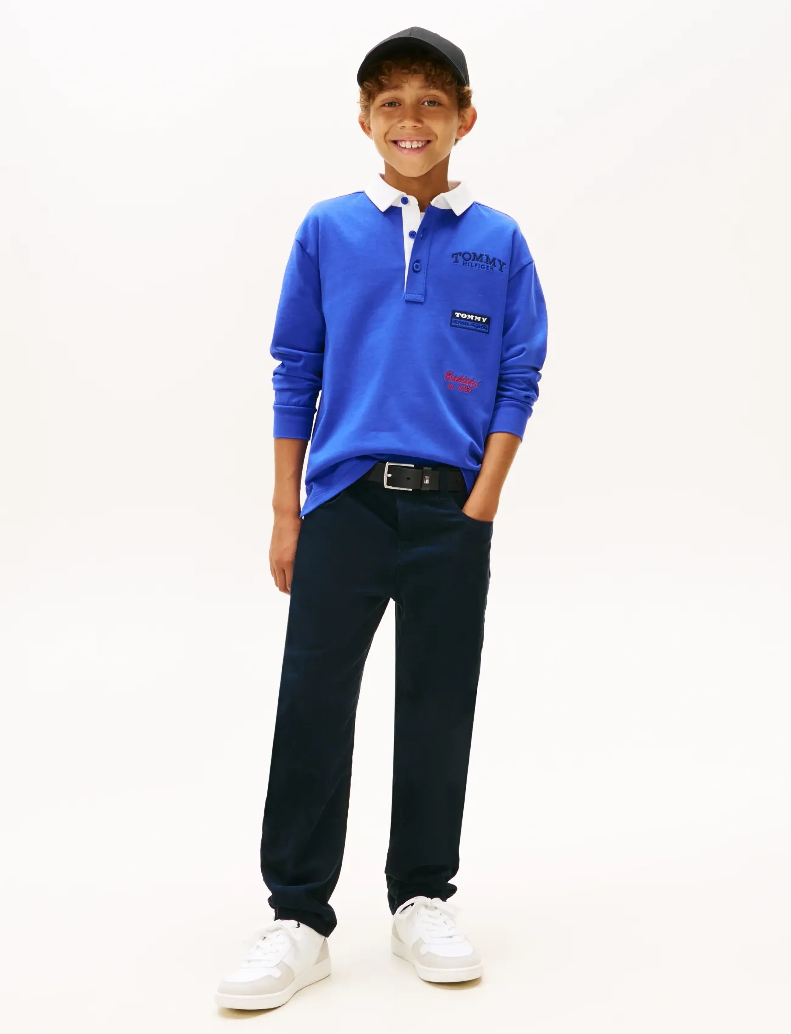 Tommy Hilfiger - MULTI PRINT POLO LS - long-sleeved polos - majesty blue - 2