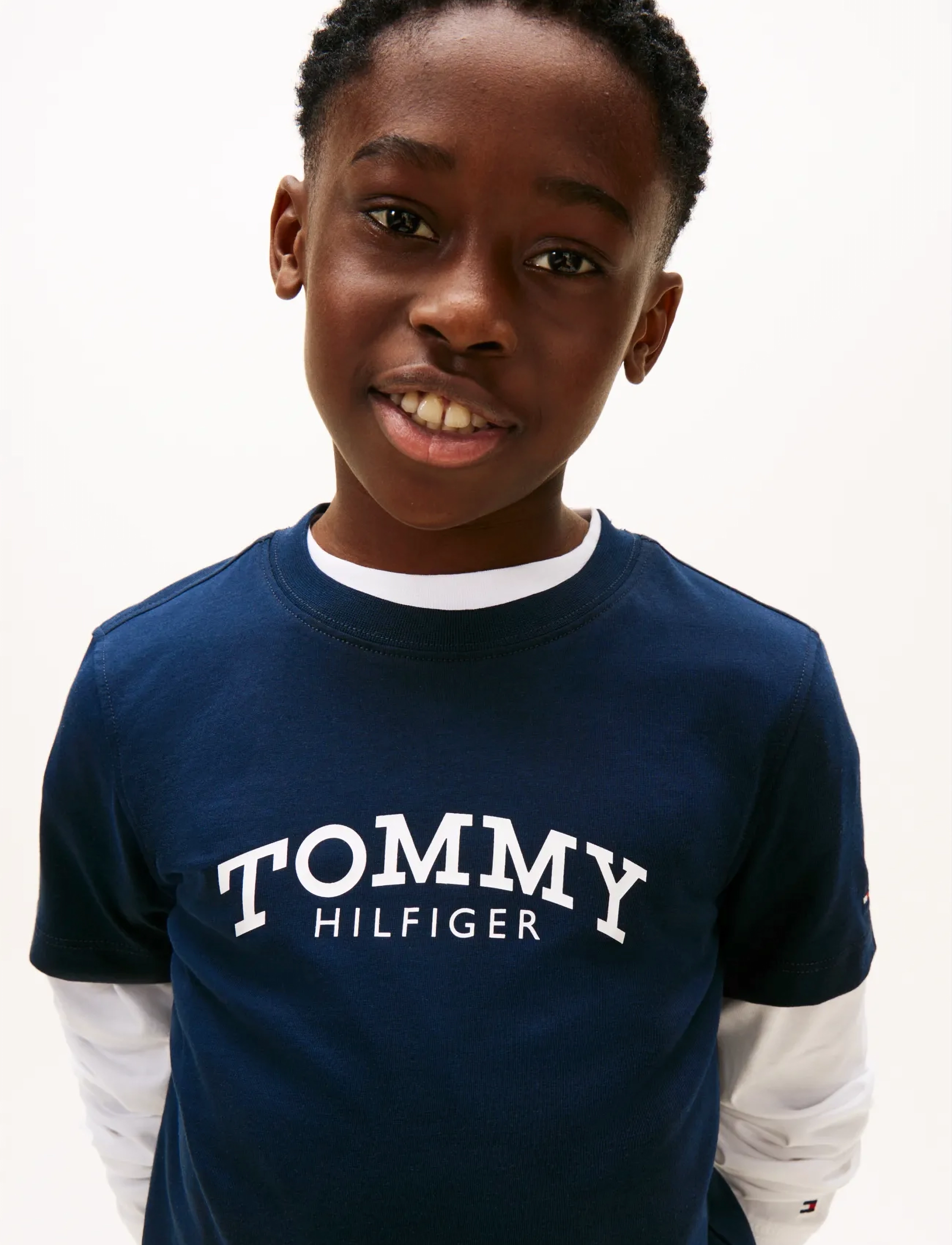 Tommy Hilfiger - MONOTYPE PRINT GRAPHIC T-SHIRT - kortærmede t-shirts - dark night navy - 4