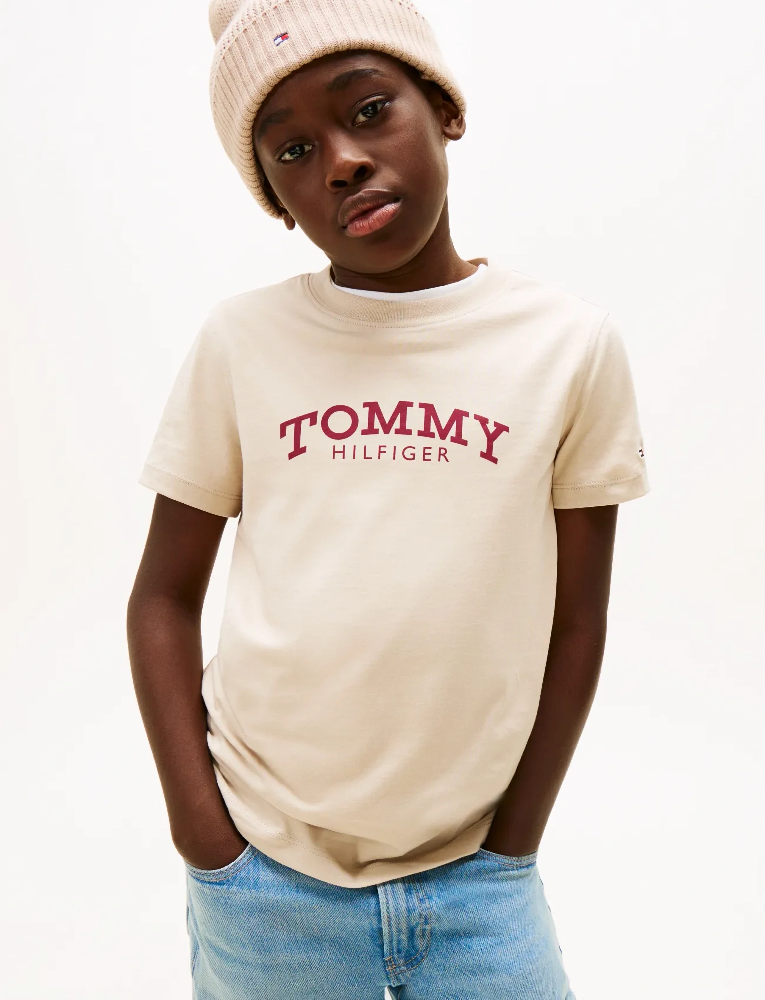 Tommy Hilfiger MONOTYPE PRINT GRAPHIC T-SHIRT - T-shirts - GULF SAND / beige