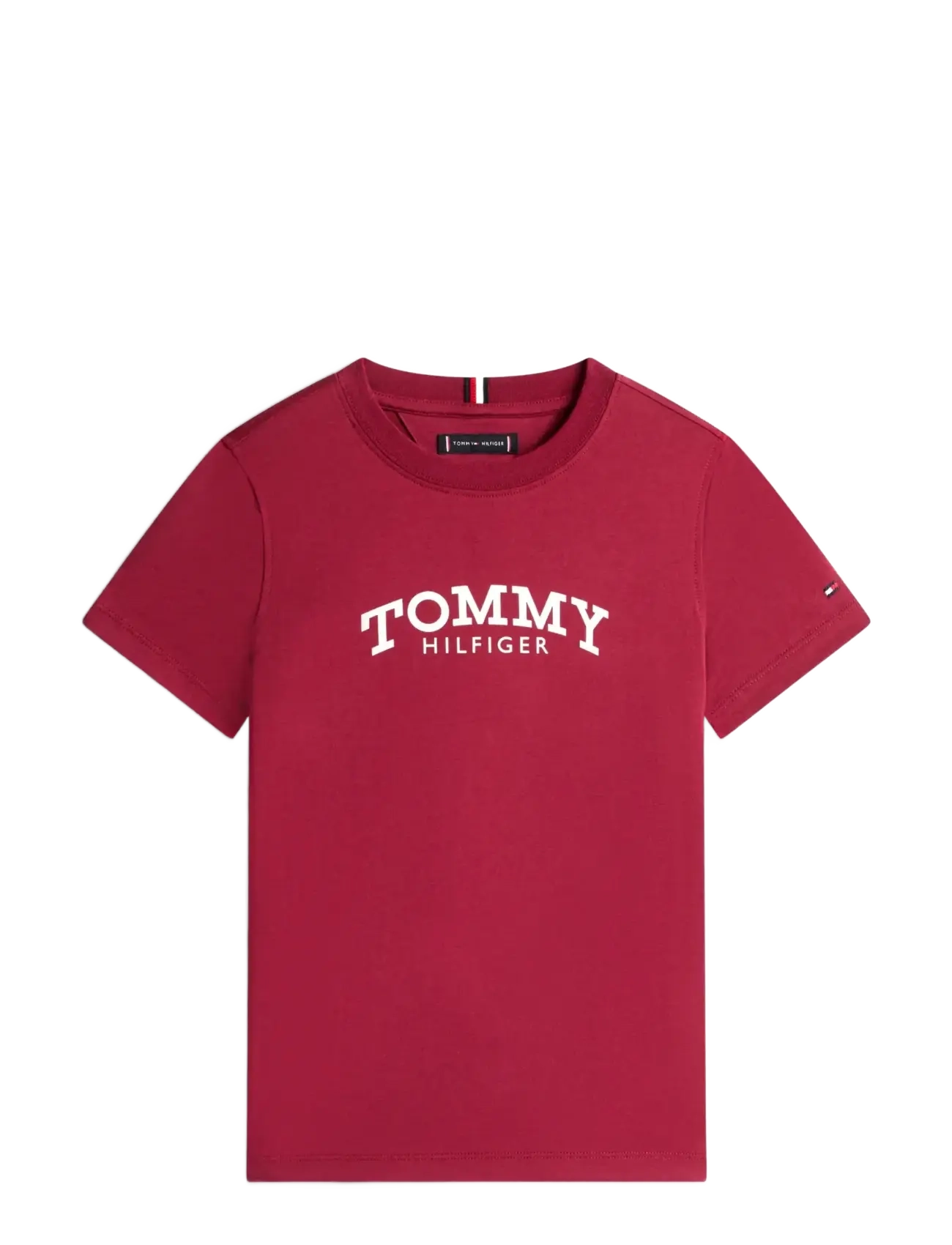 MONOTYPE PRINT GRAPHIC T-SHIRT - RICH CHERRY