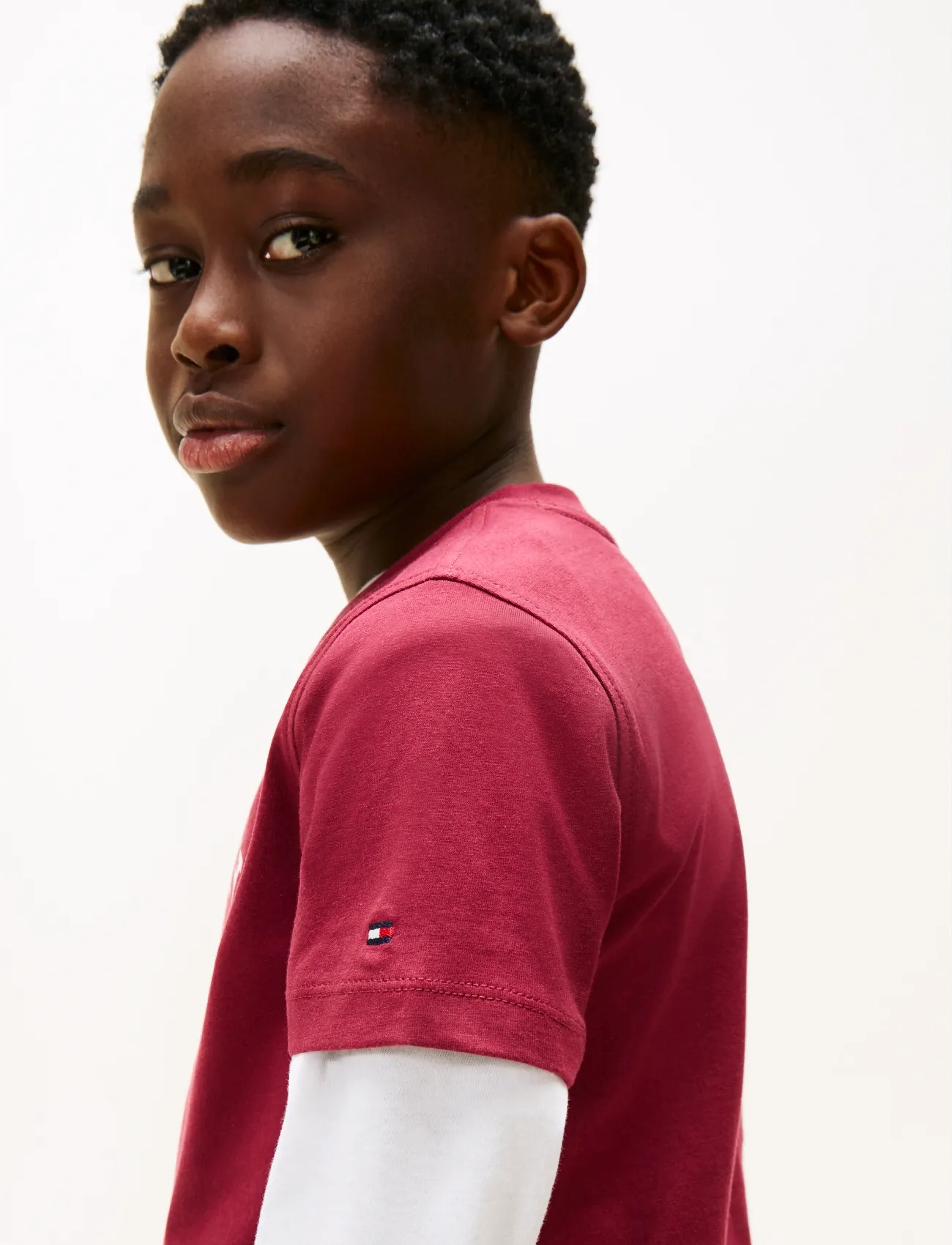 Tommy Hilfiger - MONOTYPE PRINT GRAPHIC T-SHIRT - marškinėliai trumpomis rankovėmis - rich cherry - 4