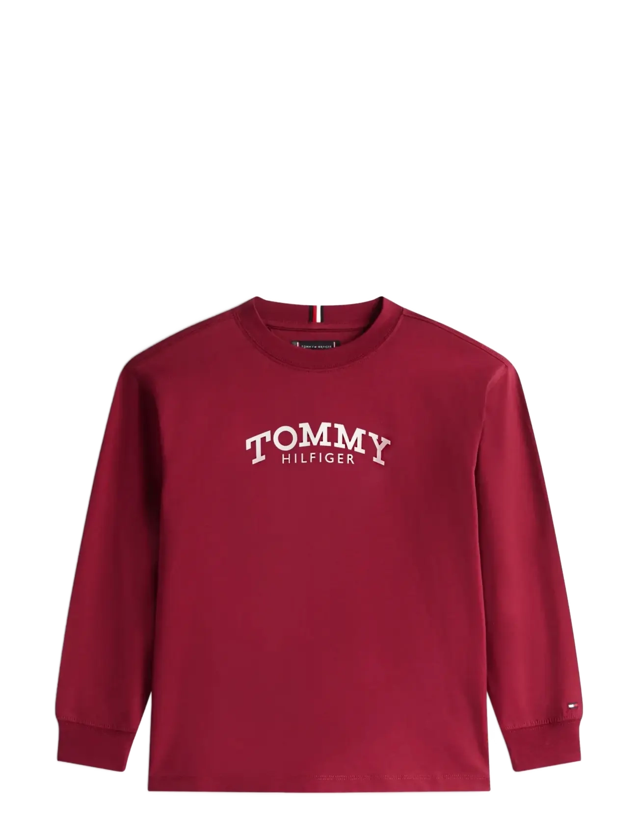 Tommy Hilfiger MONOTYPE PRINT T-SHIRT LS - Tommy Hilfiger - RICH CHERRY / burgundy