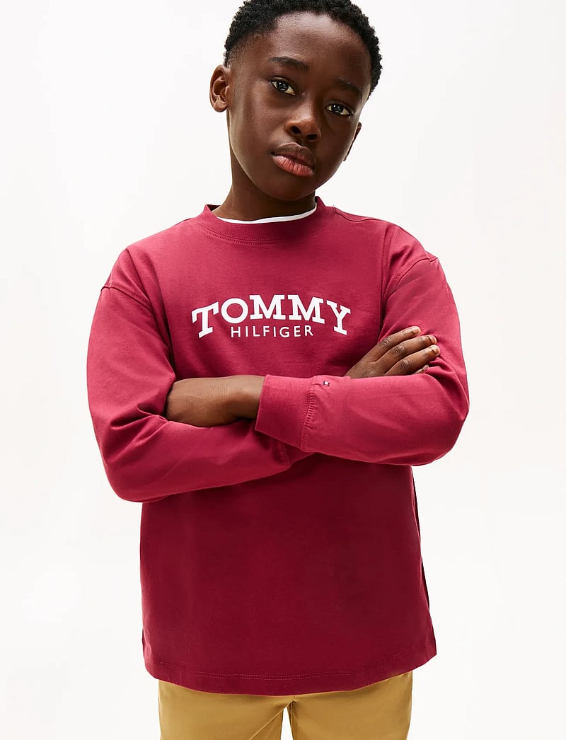 Tommy Hilfiger - MONOTYPE PRINT T-SHIRT LS - langärmelig - rich cherry - 0
