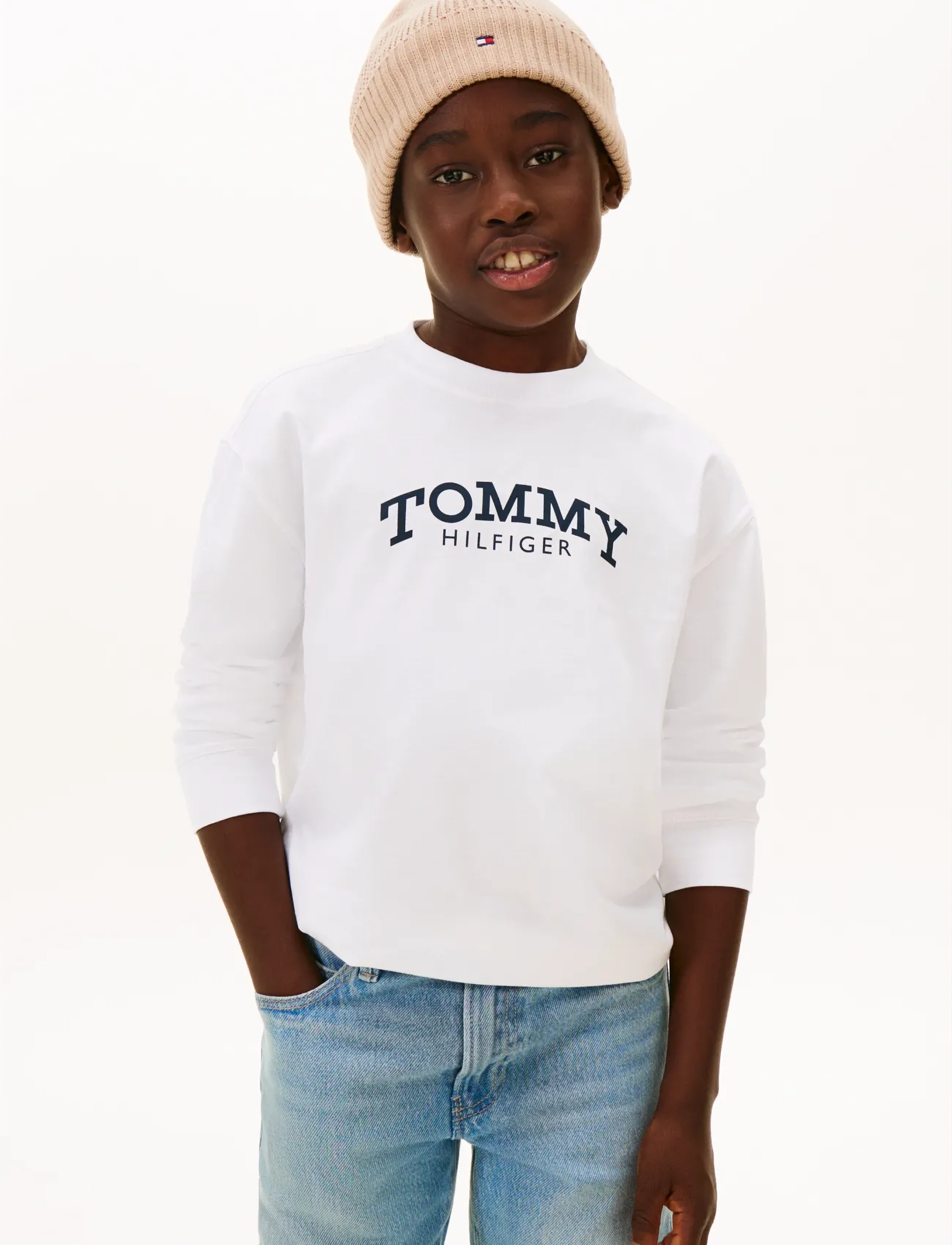 Tommy Hilfiger - MONOTYPE PRINT T-SHIRT LS - langærmede t-shirts - white - 0