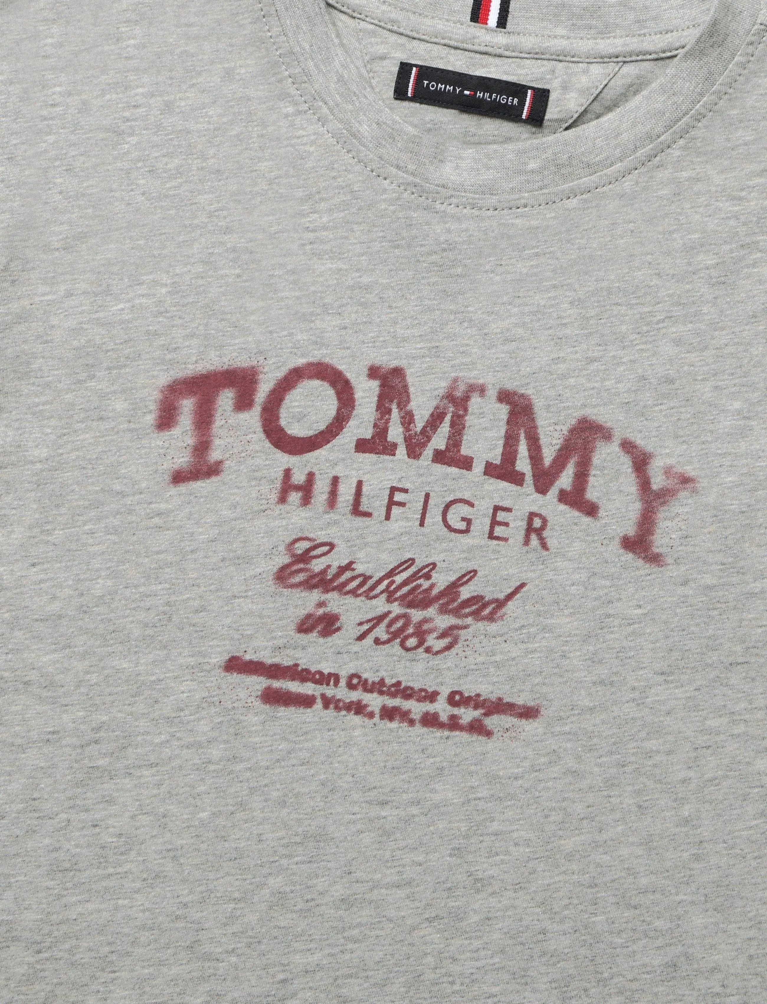 Tommy Hilfiger - TOMMY FADED PRINT T-SHIRT SS - mid grey heather - 2