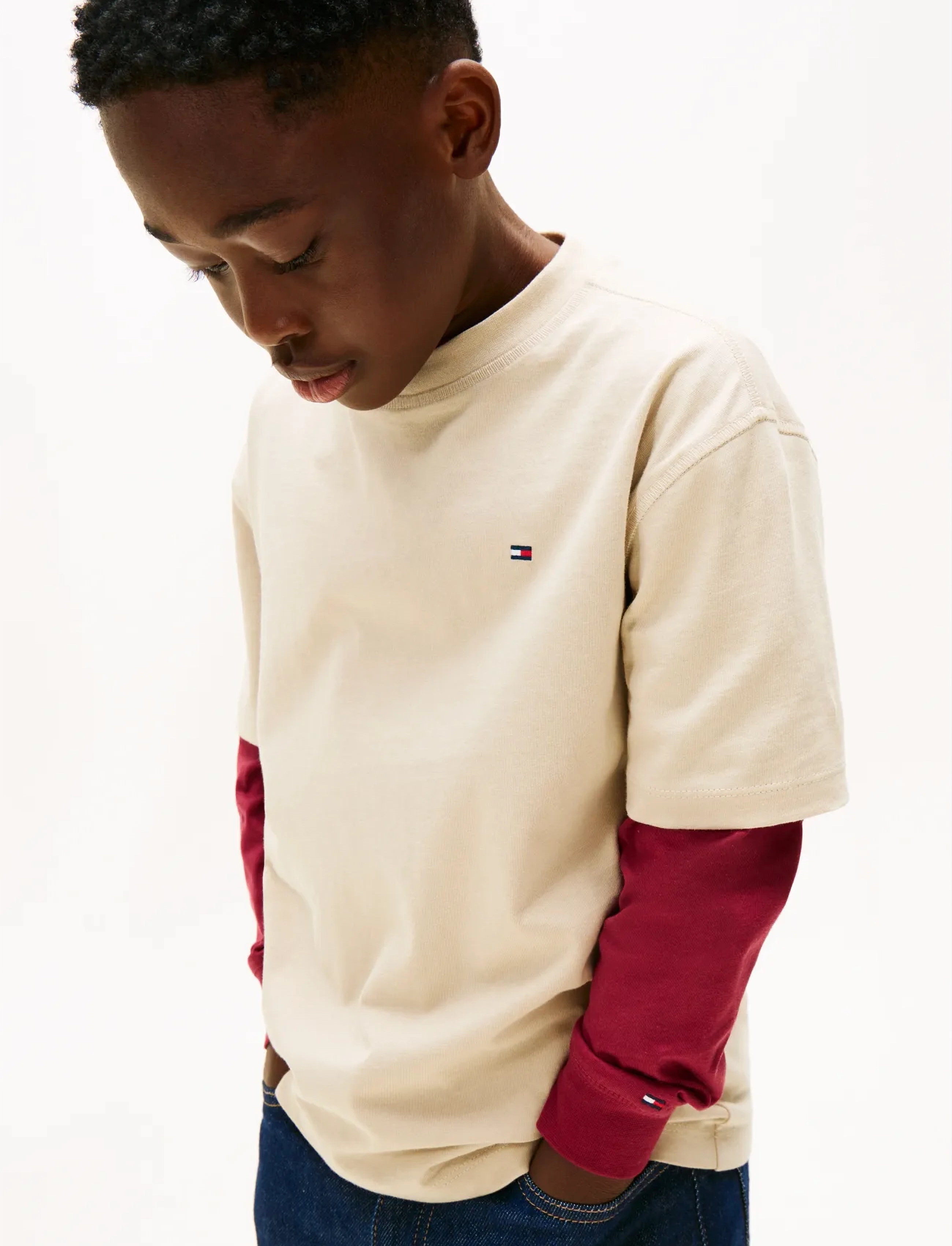 Tommy Hilfiger - WASHED FADED GRAPHIC T-SHIRT SS - t-shirts à manches courtes - gulf sand - 4