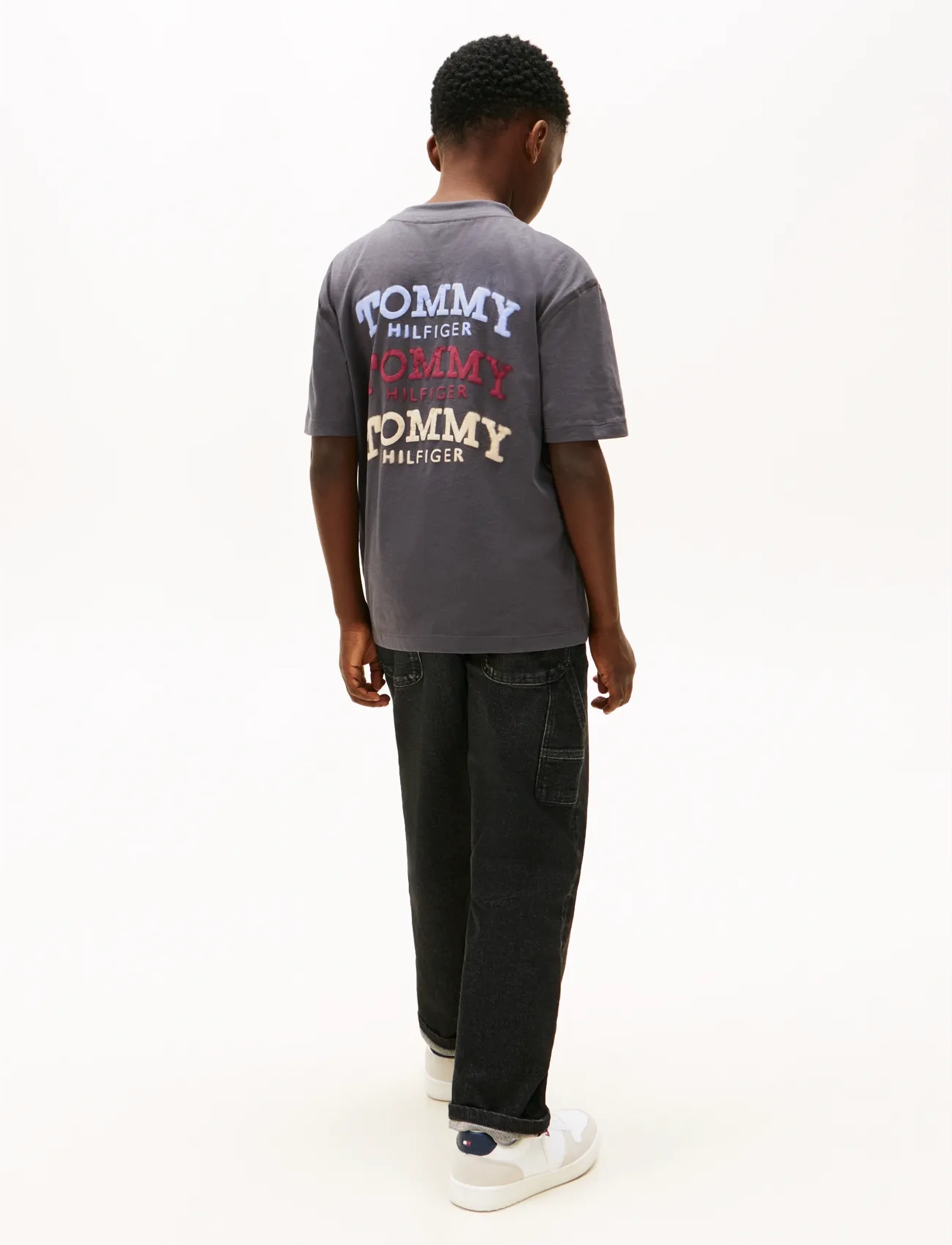 Tommy Hilfiger - WASHED FADED GRAPHIC T-SHIRT SS - t-shirts à manches courtes - washed black - 3