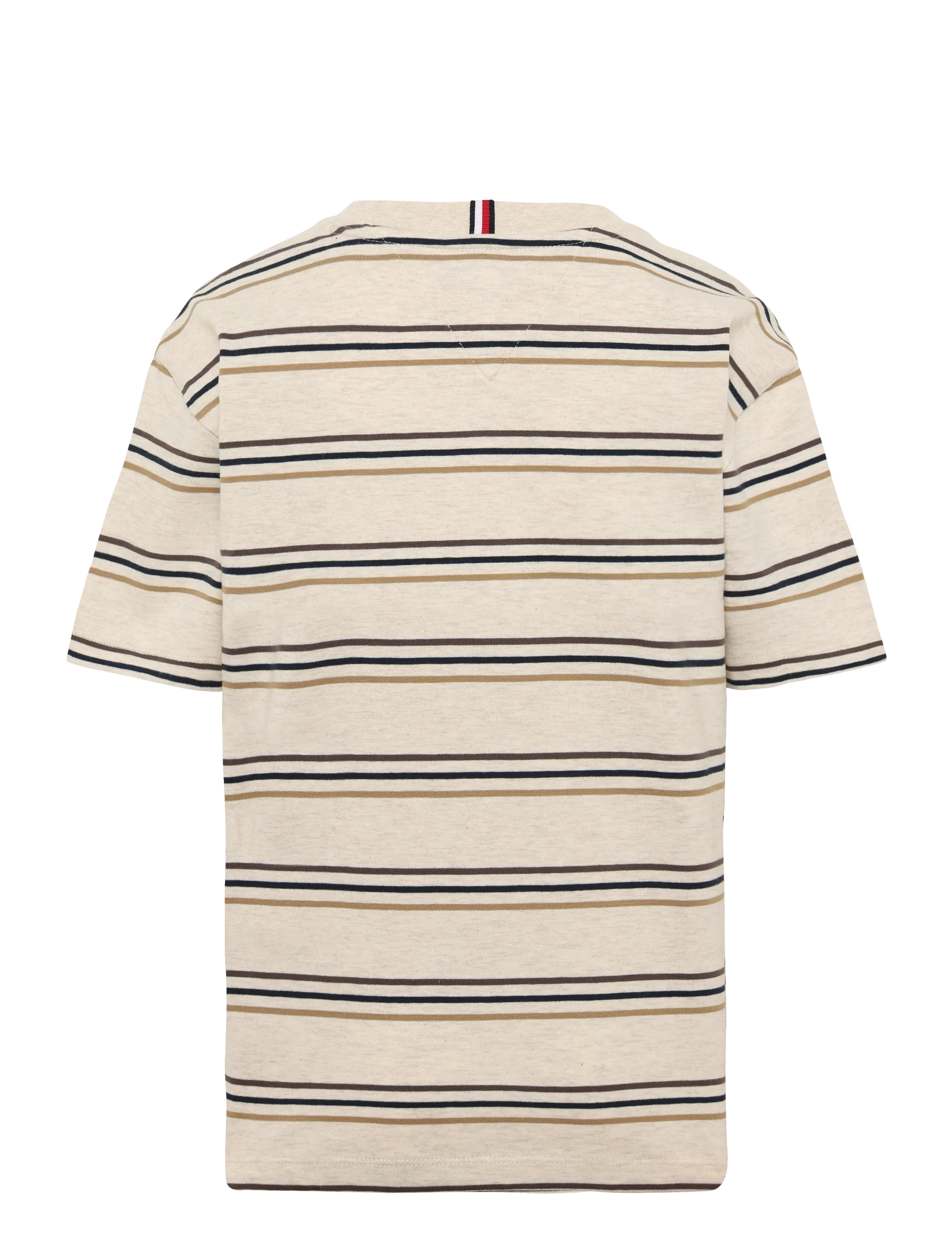 Tommy Hilfiger - HEATHER STRIPE T-SHIRT SS - gulf sand stripe - 1
