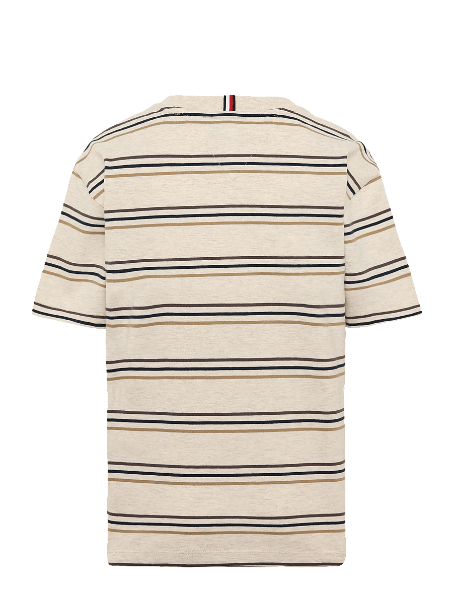 Tommy Hilfiger - HEATHER STRIPE T-SHIRT SS - marškinėliai trumpomis rankovėmis - gulf sand stripe - 1