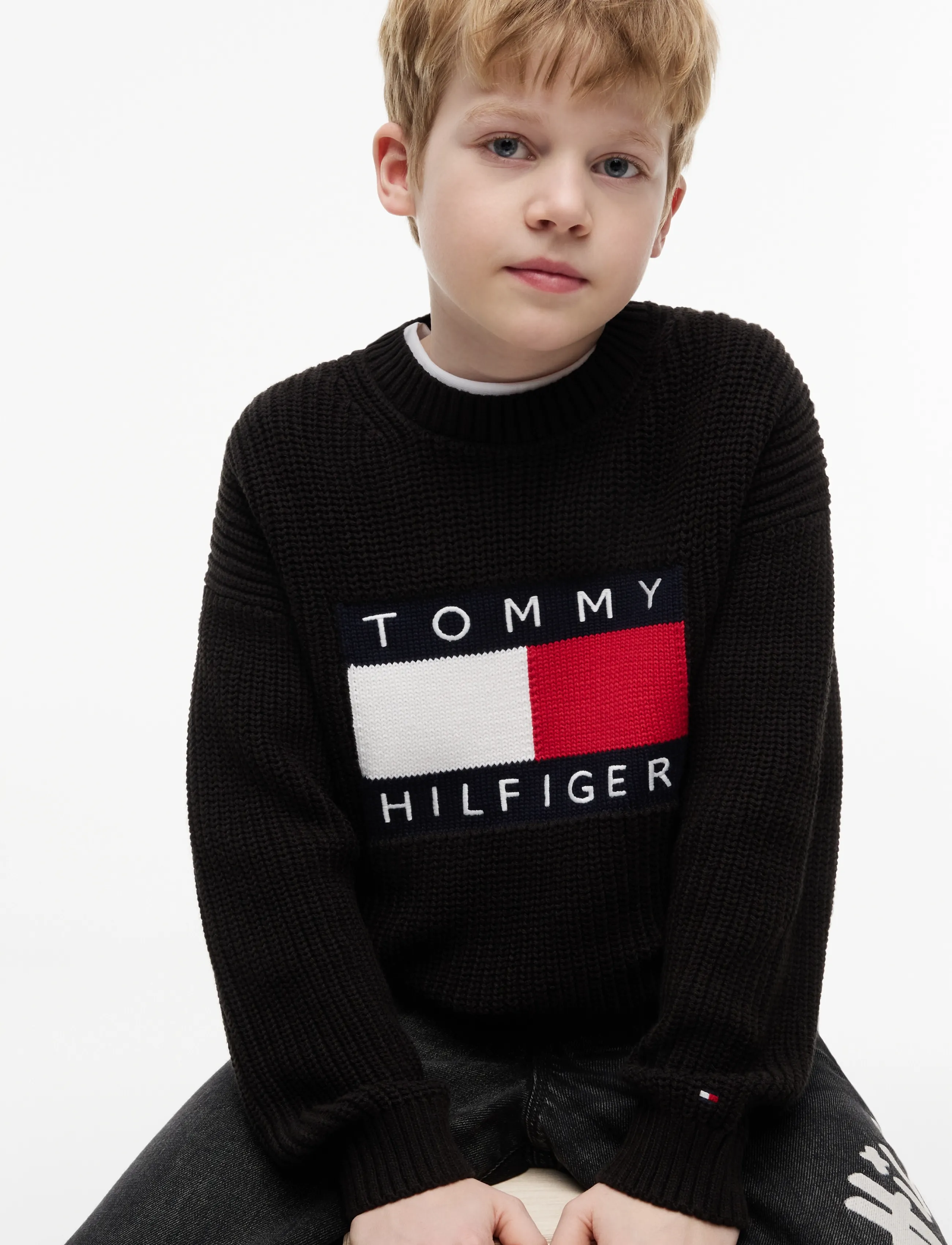 Tommy Hilfiger - HERITAGE FLAG SWEATER - pullover - black - 3
