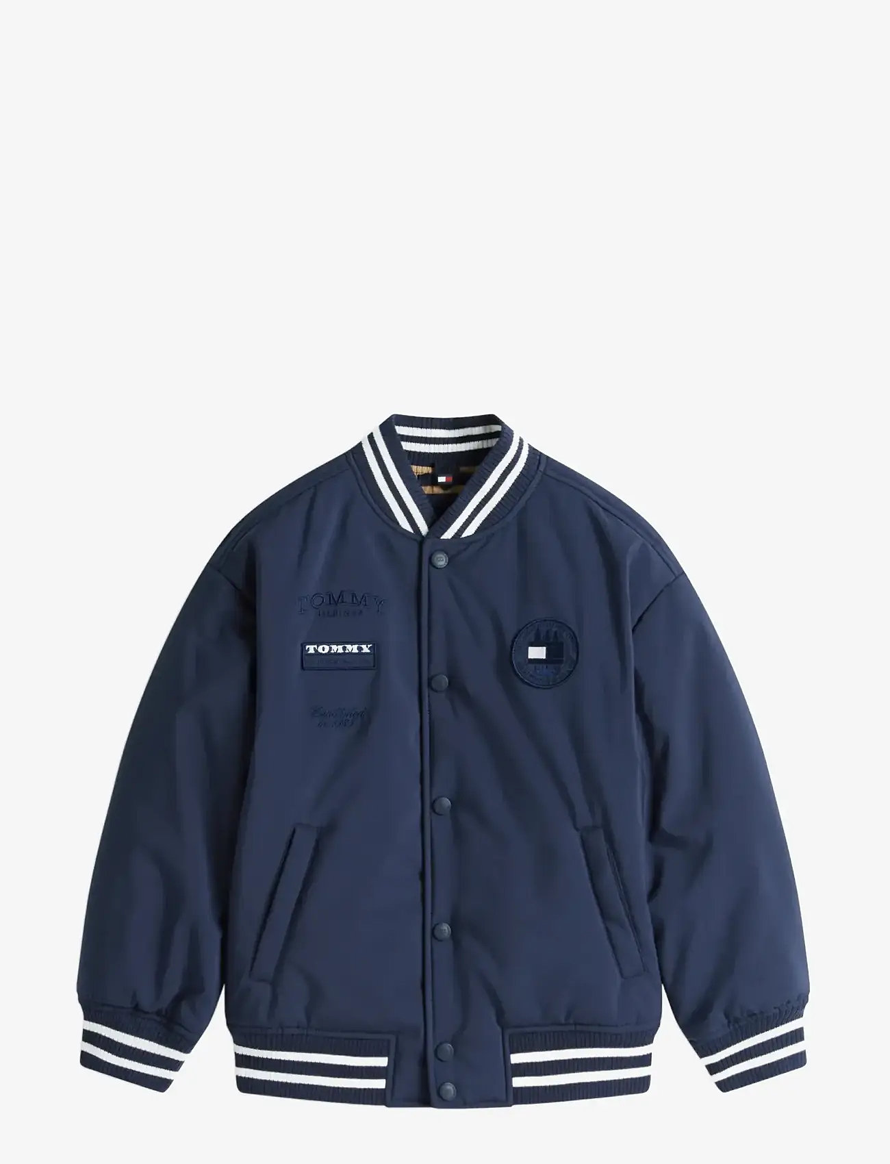 Tommy Hilfiger - PADDED GRAPHIC BOMBER - tepitud jakid - dark night navy - 1