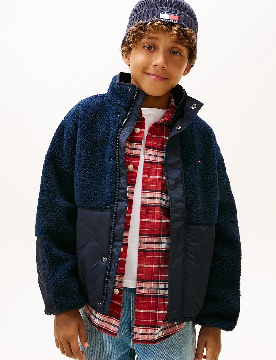 Tommy Hilfiger - TEDDY QUILTED BOMBER - quilted jackets - dark night navy - 0