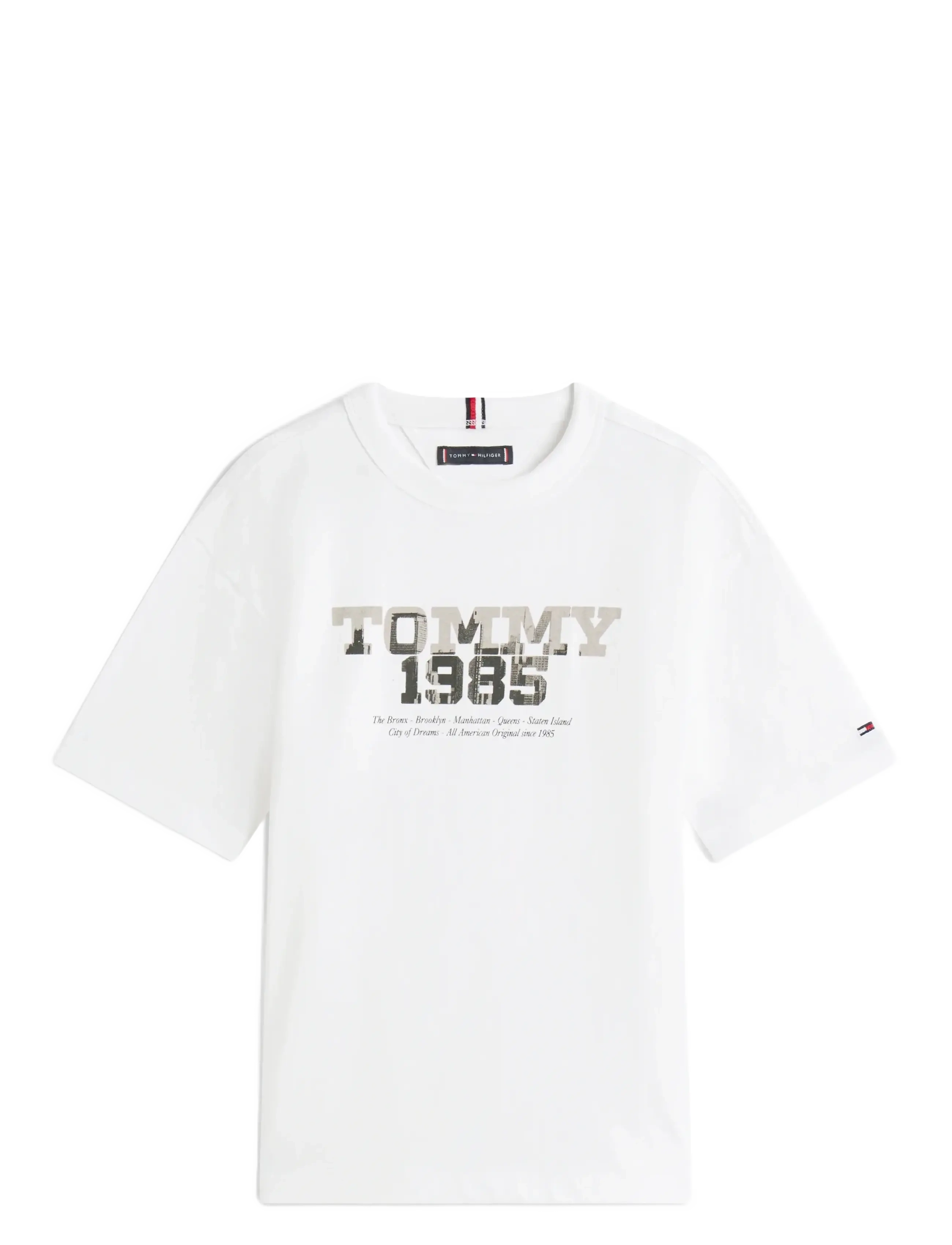 TOMMY 1985 GRAPHIC PRINT TEE SS - WHITE