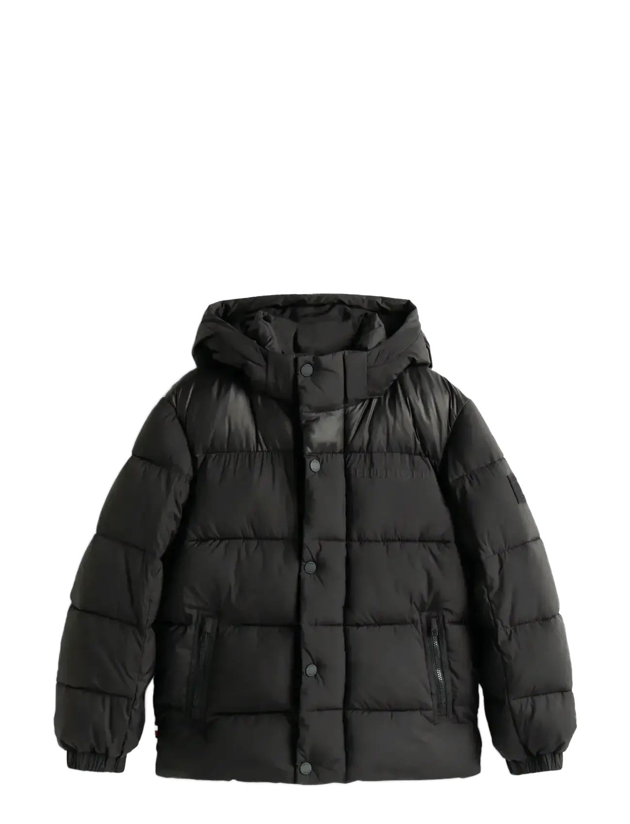 TOMMY HILFIGER Matt Und Shine Embossed Jacke Schwarz - 140 - Kinder
