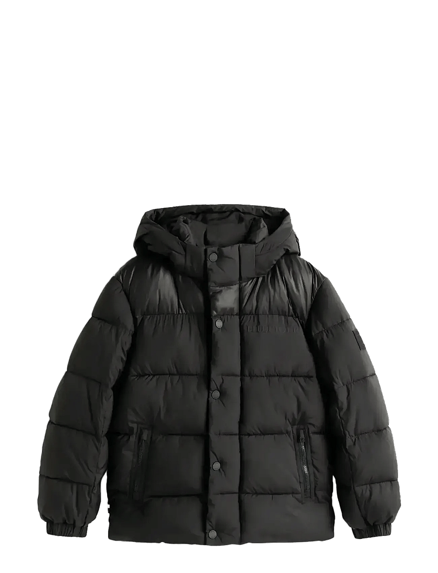 Tommy Hilfiger - MATT AND SHINE EMBOSSED JACKET - ziemas jakas - black - 1