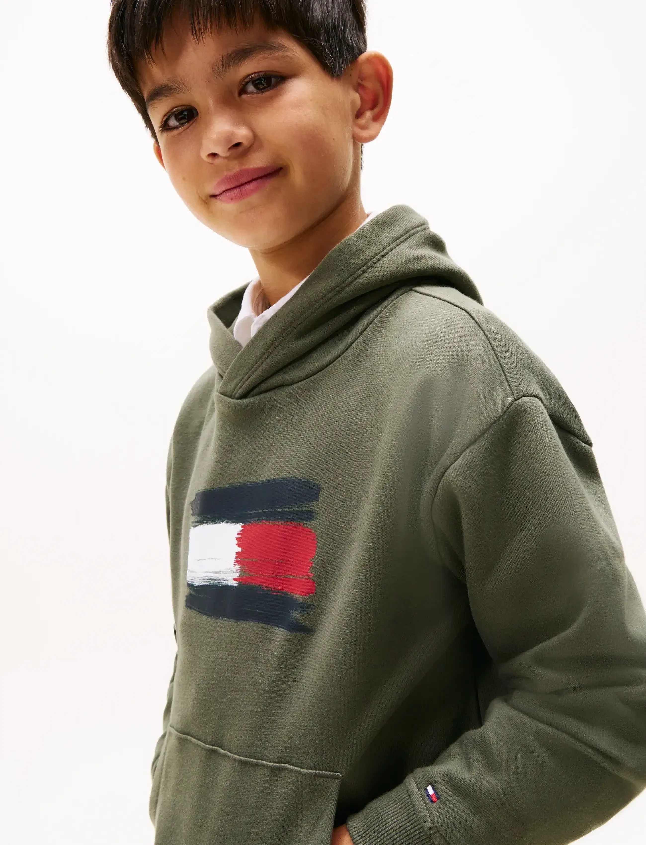 Tommy Hilfiger - FLAG HOODIE - kapuzenpullover - pewter green - 4