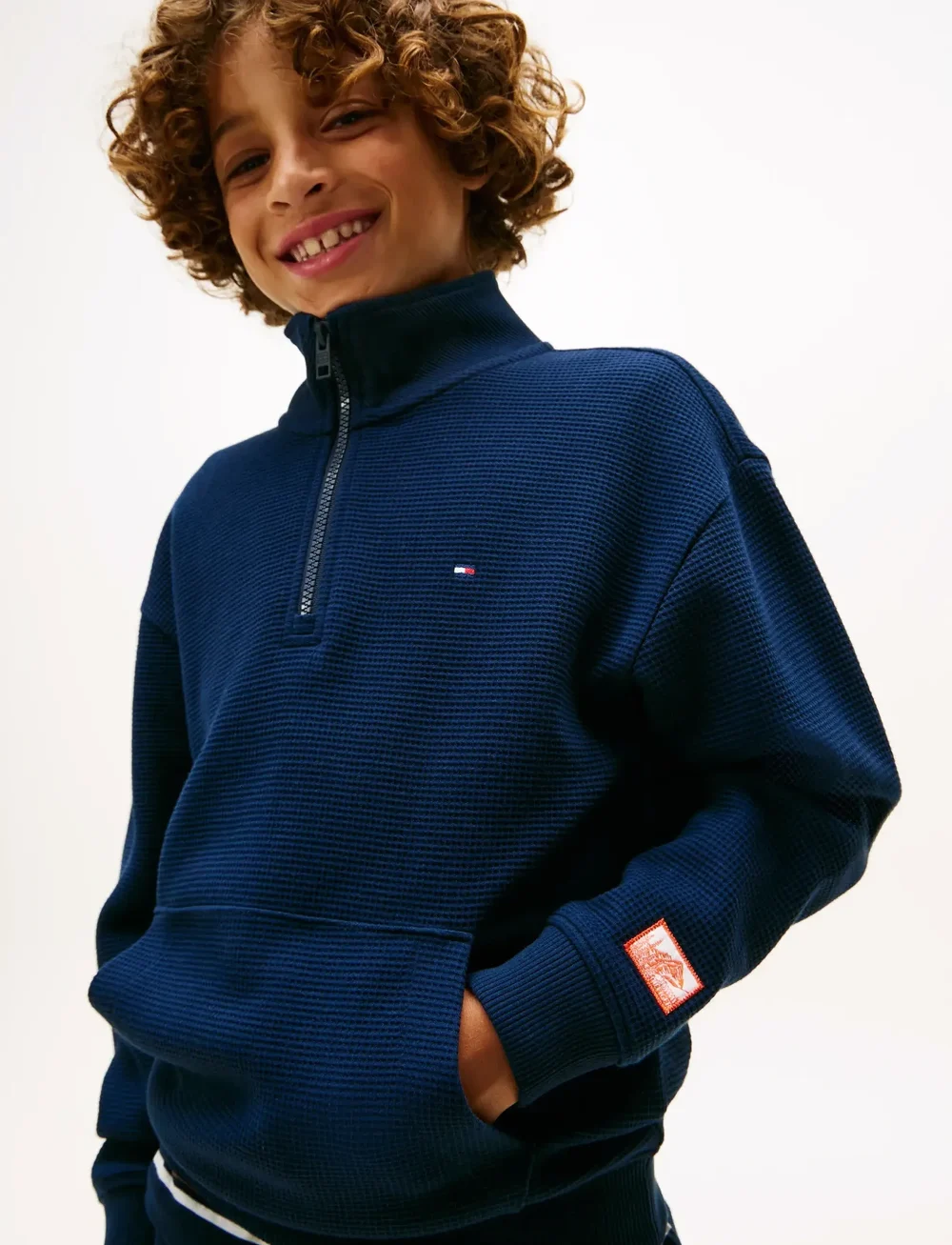 Tommy Hilfiger - TEXTURE HALF ZIP SWEATSHIRT - dressipluusid - dark night navy - 4