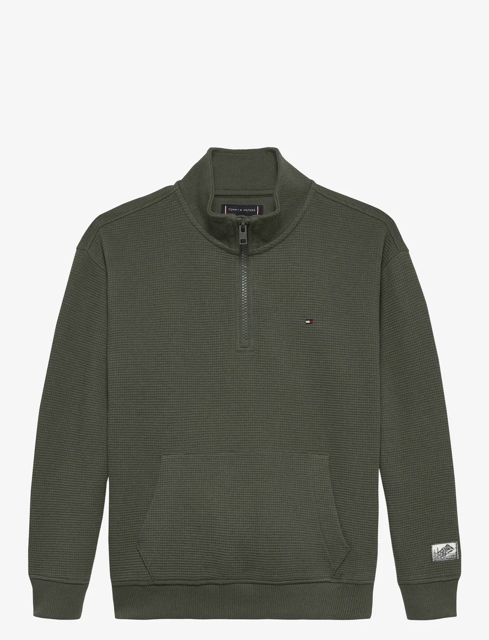Tommy Hilfiger - TEXTURE HALF ZIP SWEATSHIRT - sweatshirts - pewter green - 1