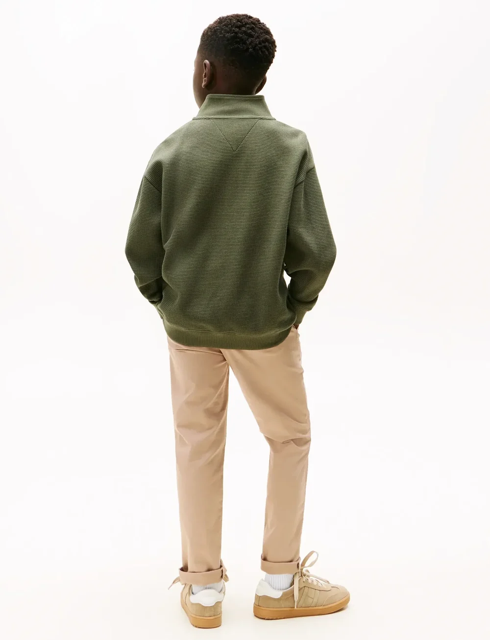 Tommy Hilfiger - TEXTURE HALF ZIP SWEATSHIRT - sweatshirts - pewter green - 4