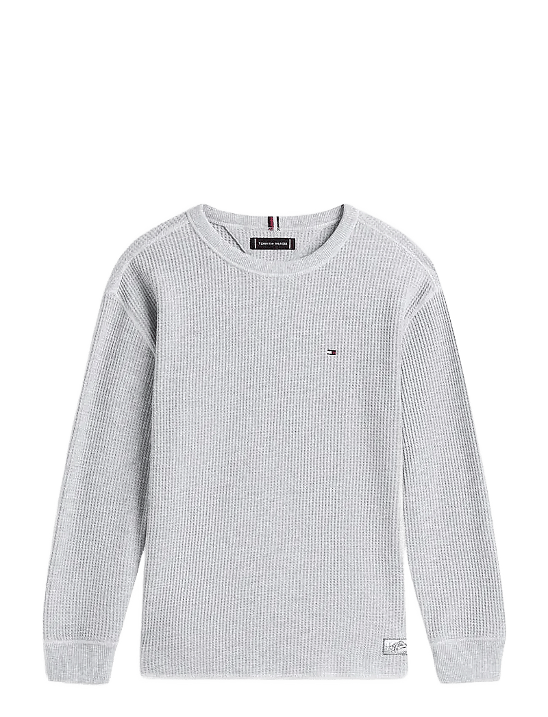 Tommy Hilfiger - TETXURED WAFFLE TEE LS - pullover - light grey heather - 1