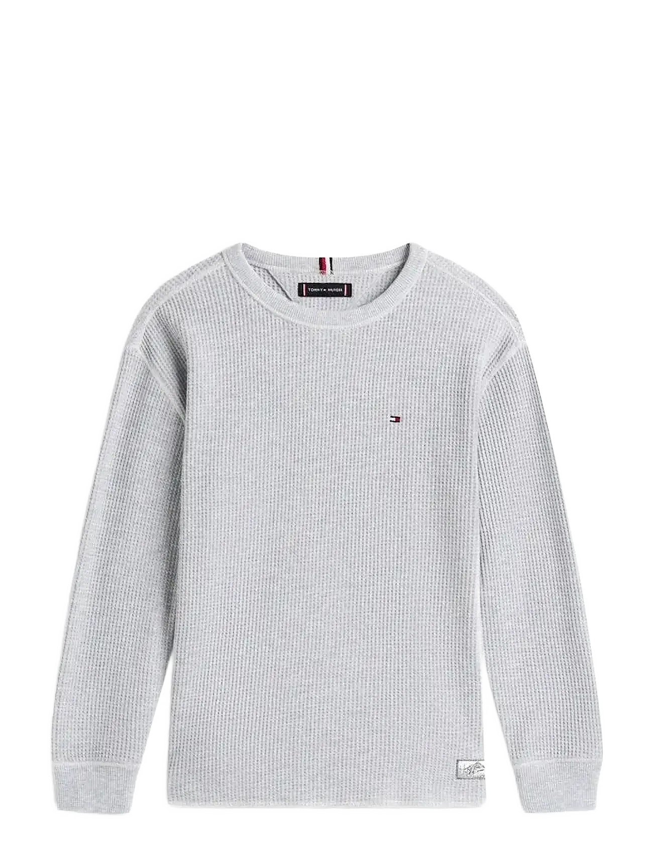 Tommy Hilfiger TETXURED WAFFLE TEE LS - Talven säästöjä - LIGHT GREY HEATHER / grey