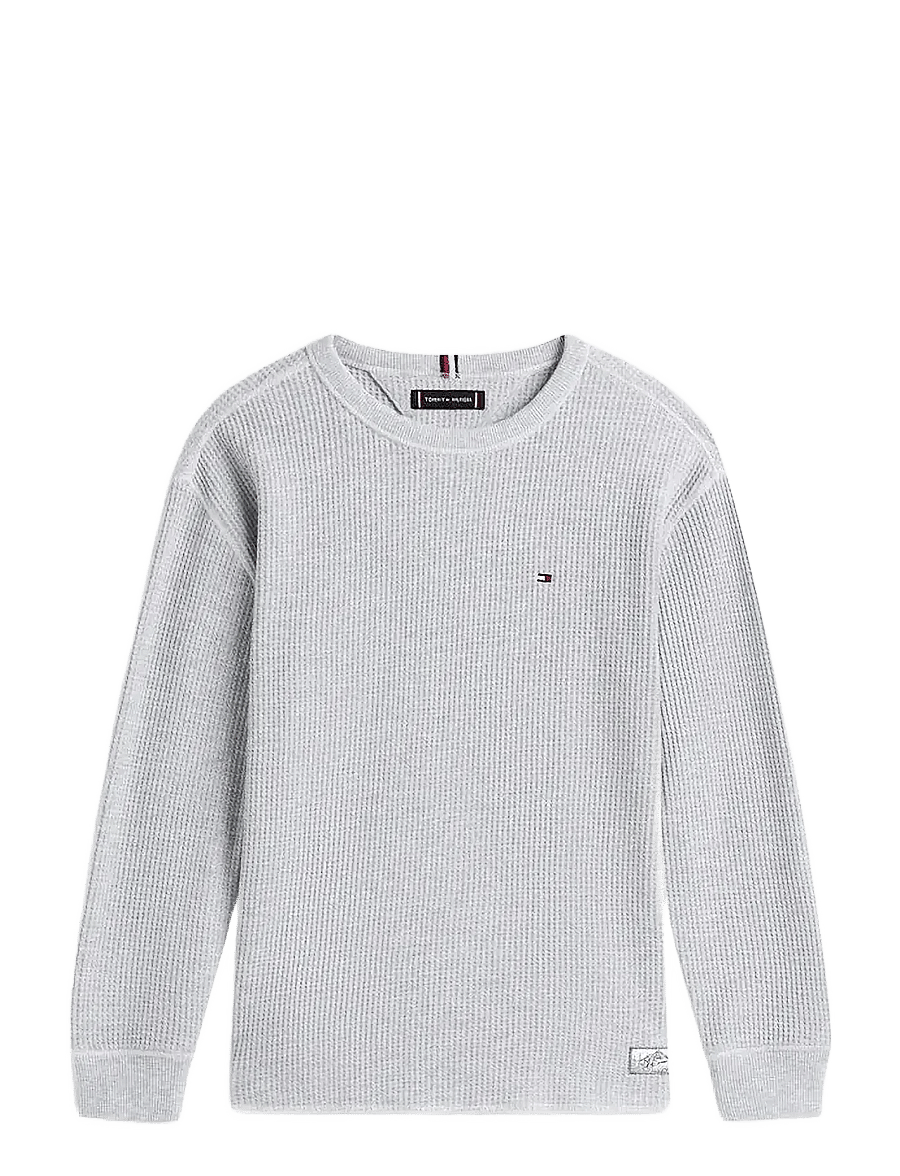 Tommy Hilfiger - TETXURED WAFFLE TEE LS - pullover - light grey heather - 1