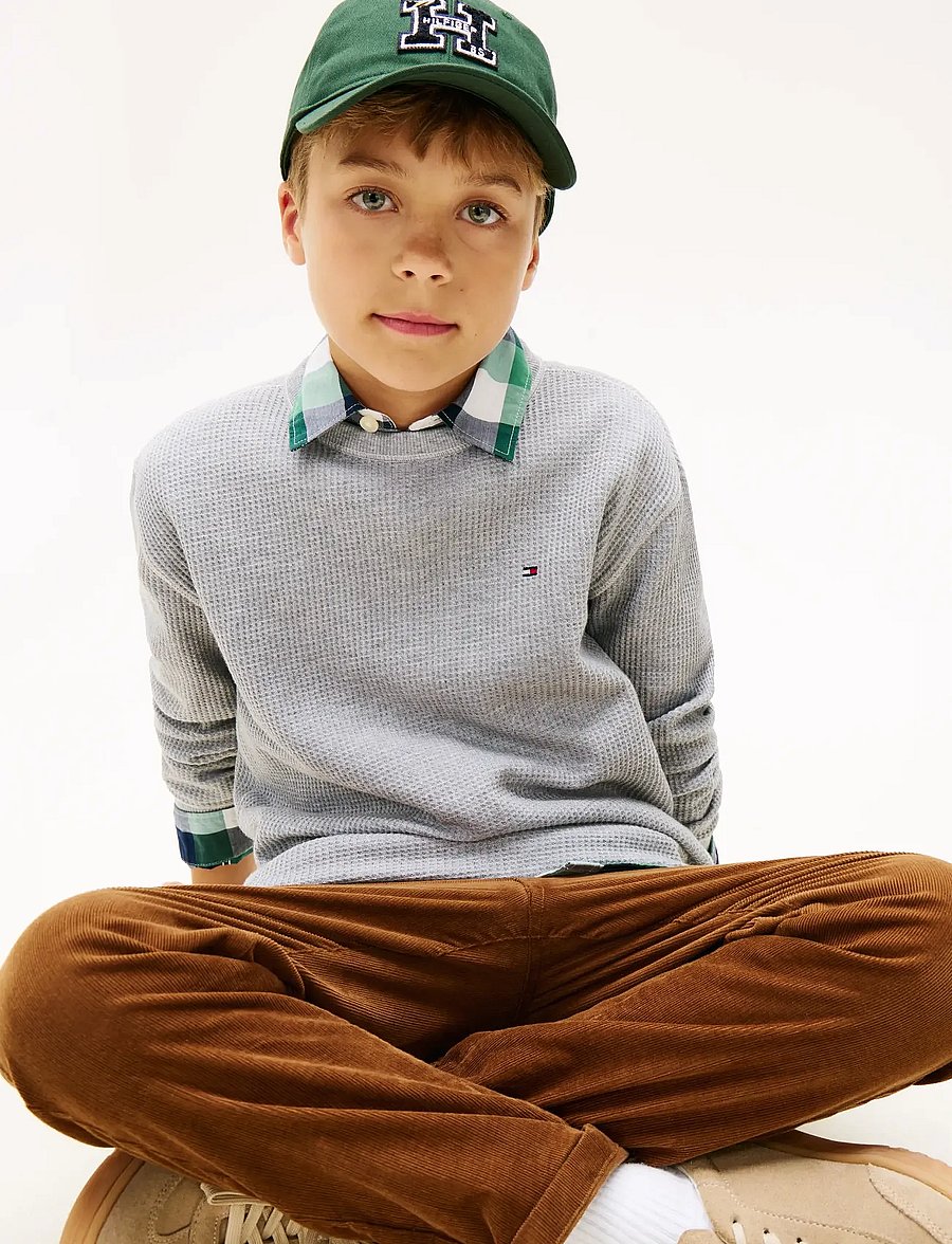 Tommy Hilfiger - TETXURED WAFFLE TEE LS - pullover - light grey heather - 4