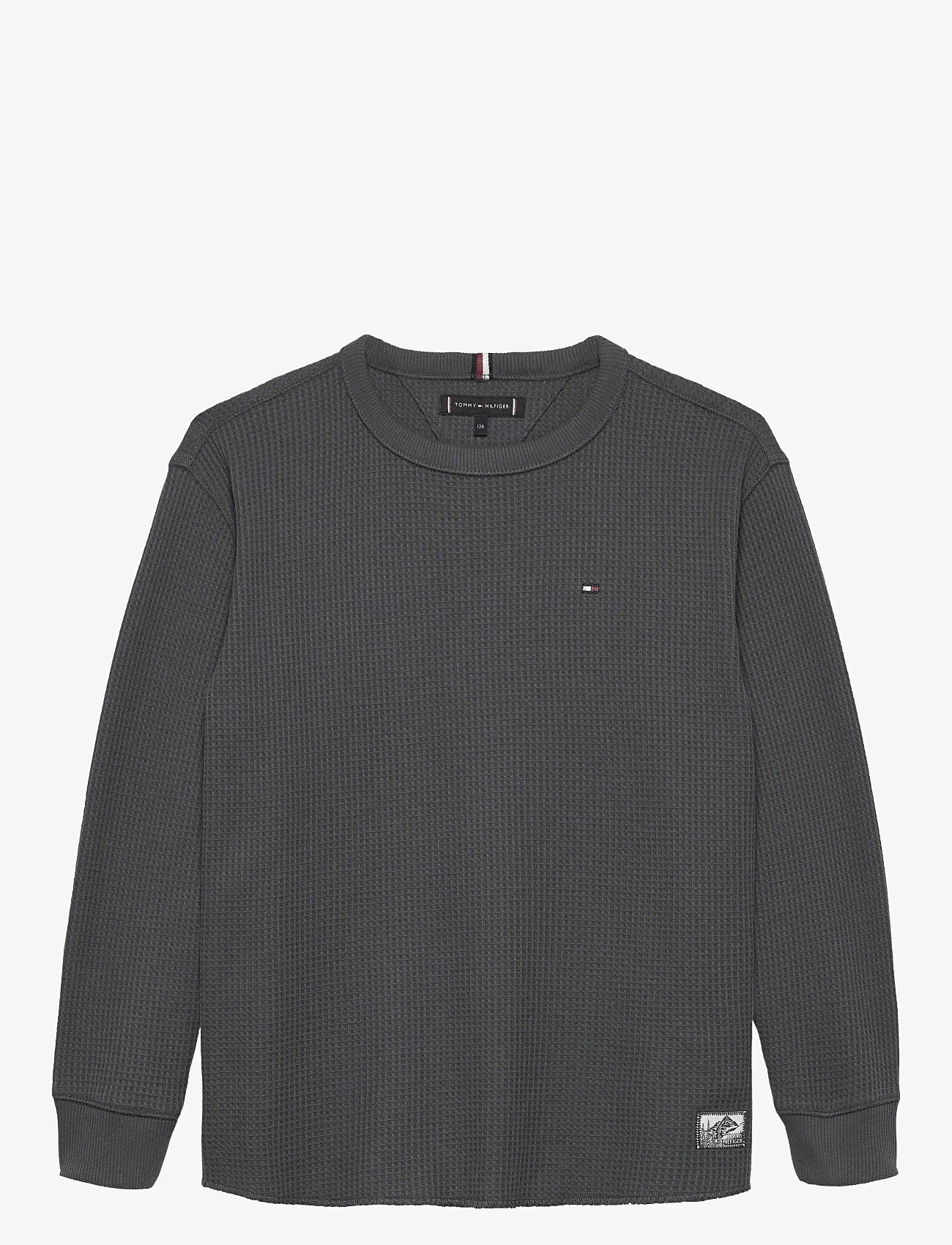 Tommy Hilfiger - TETXURED WAFFLE TEE LS - pullover - washed black - 1