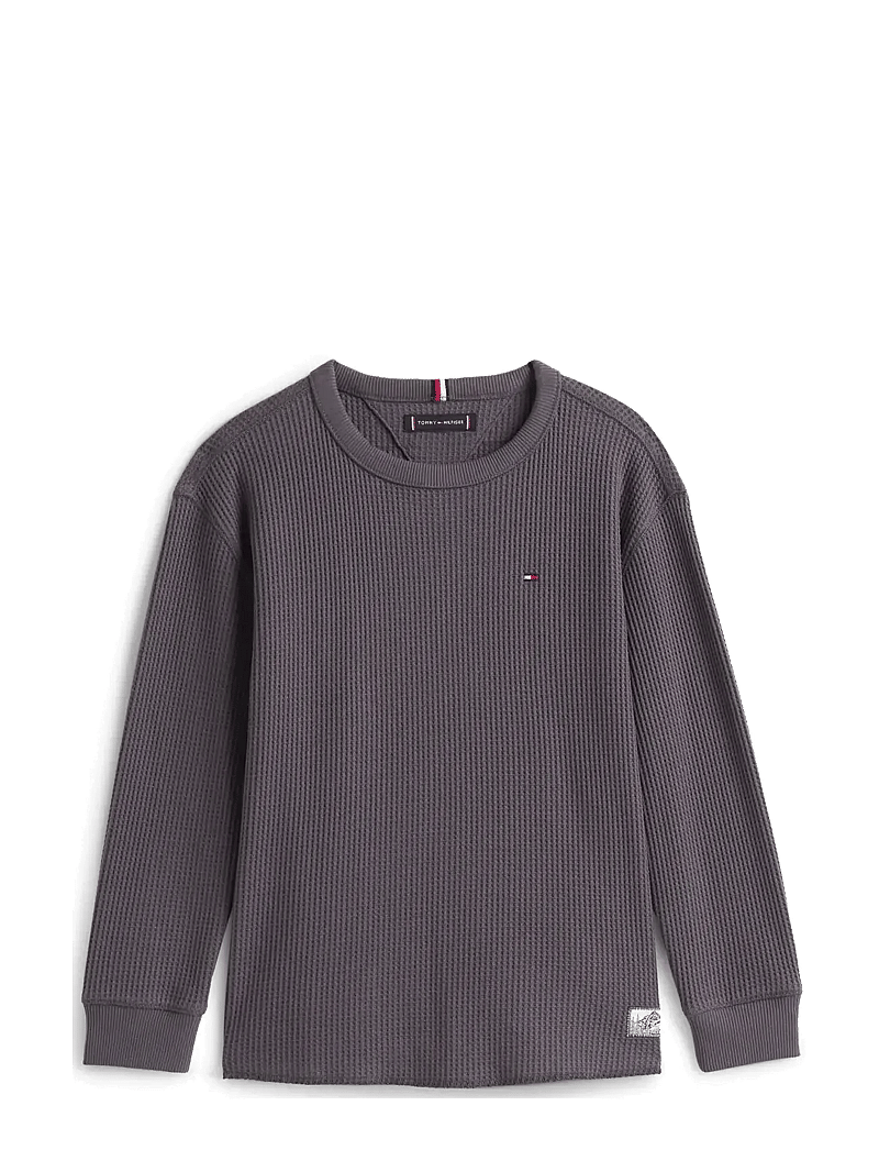 Tommy Hilfiger - TETXURED WAFFLE TEE LS - pullover - washed black - 2
