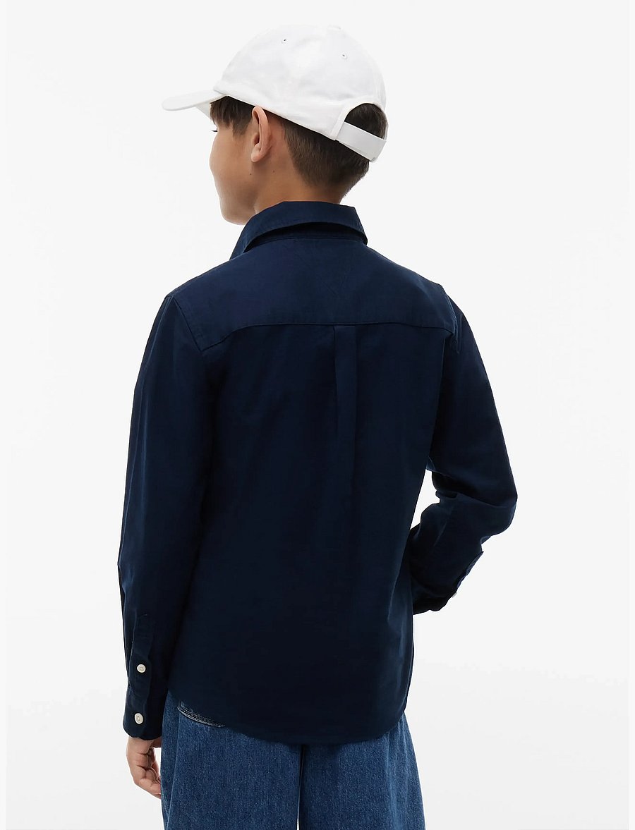 Tommy Hilfiger - FLAG OXFORD SHIRT LS - langärmlige hemden - dark blue - 3