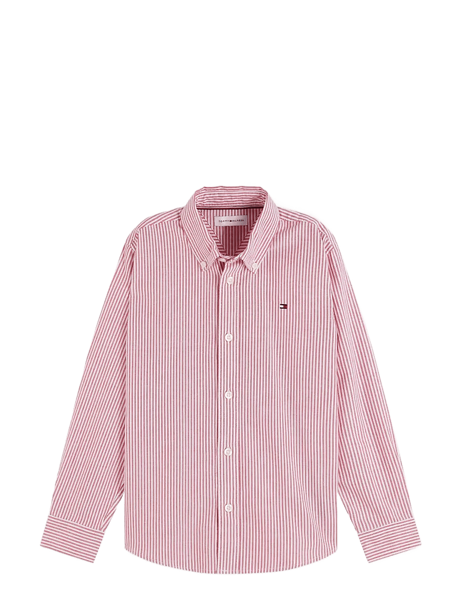Tommy Hilfiger - FLAG OXFORD SHIRT LS - langärmlige hemden - red glare stripes - 1