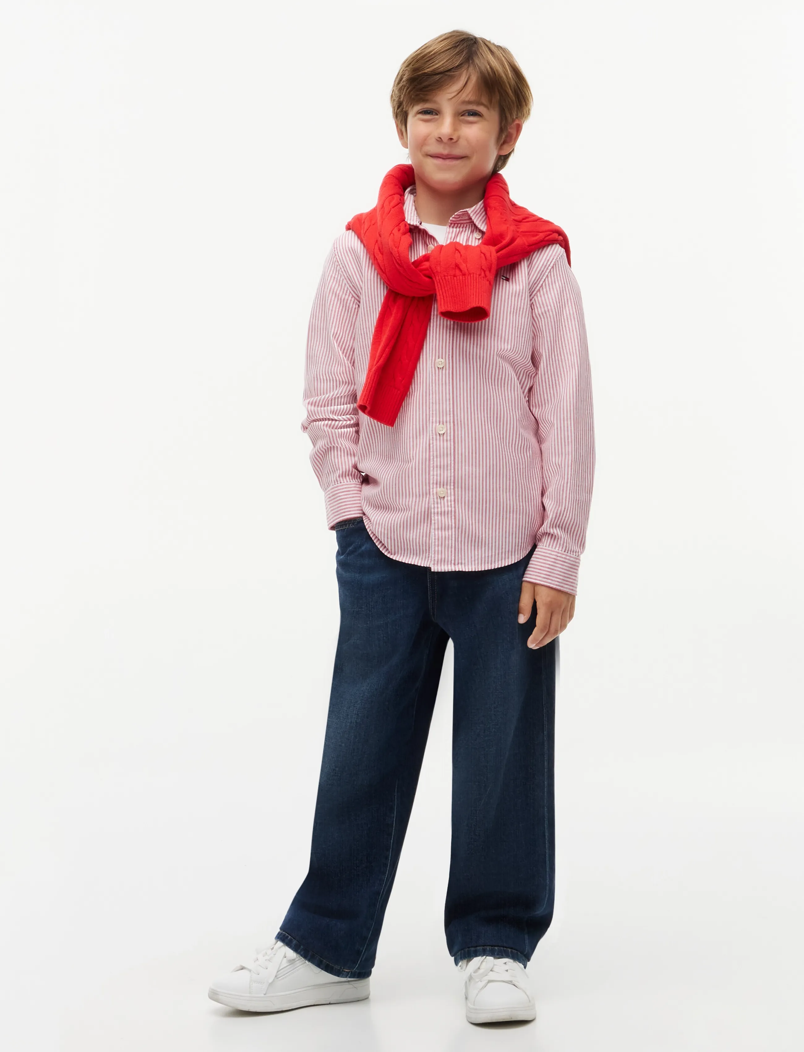 Tommy Hilfiger - FLAG OXFORD SHIRT LS - langærmede skjorter - red glare stripes - 4