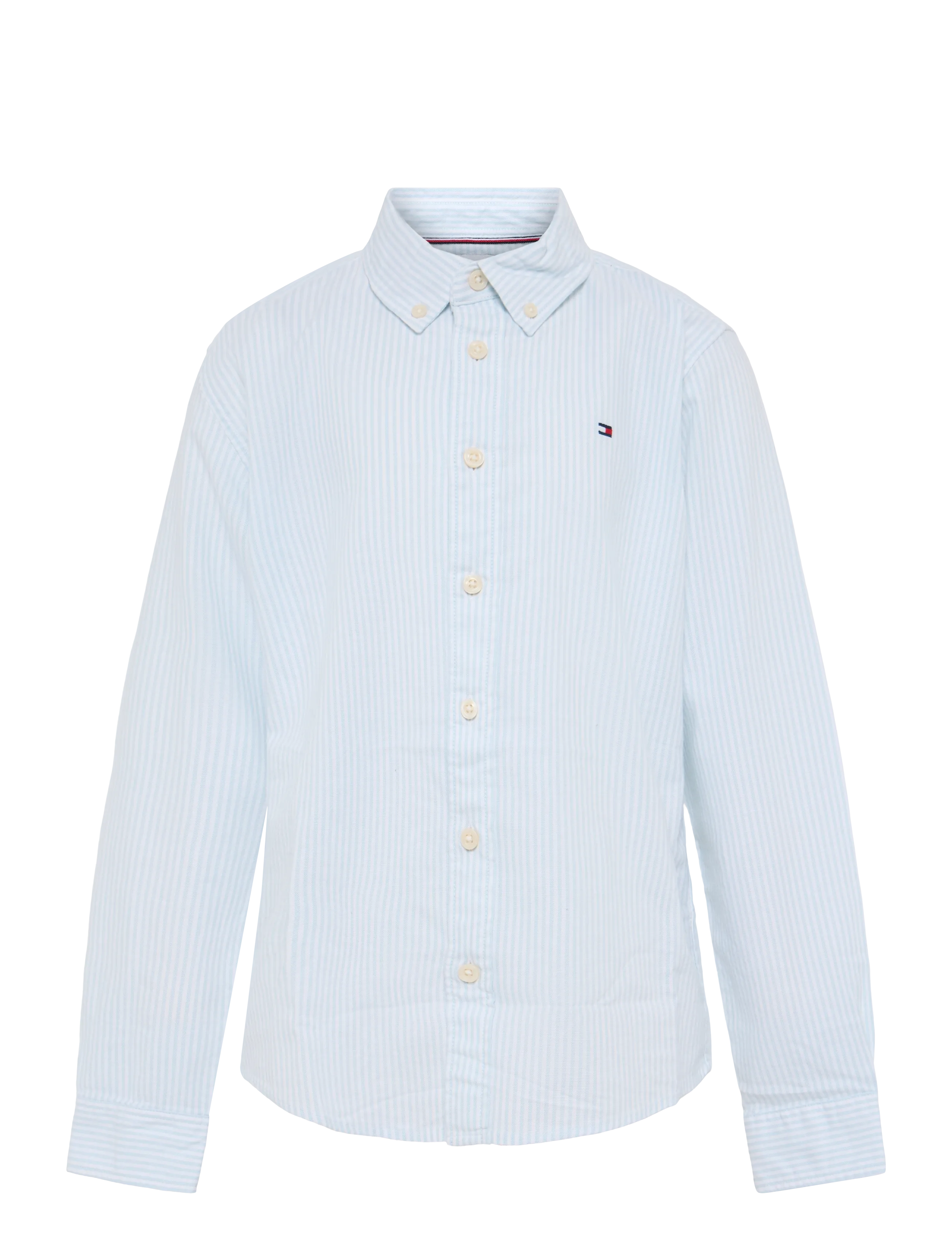 Tommy Hilfiger FLAG OXFORD SHIRT LS - Kleidung - SKY BLUE STRIPES / blue