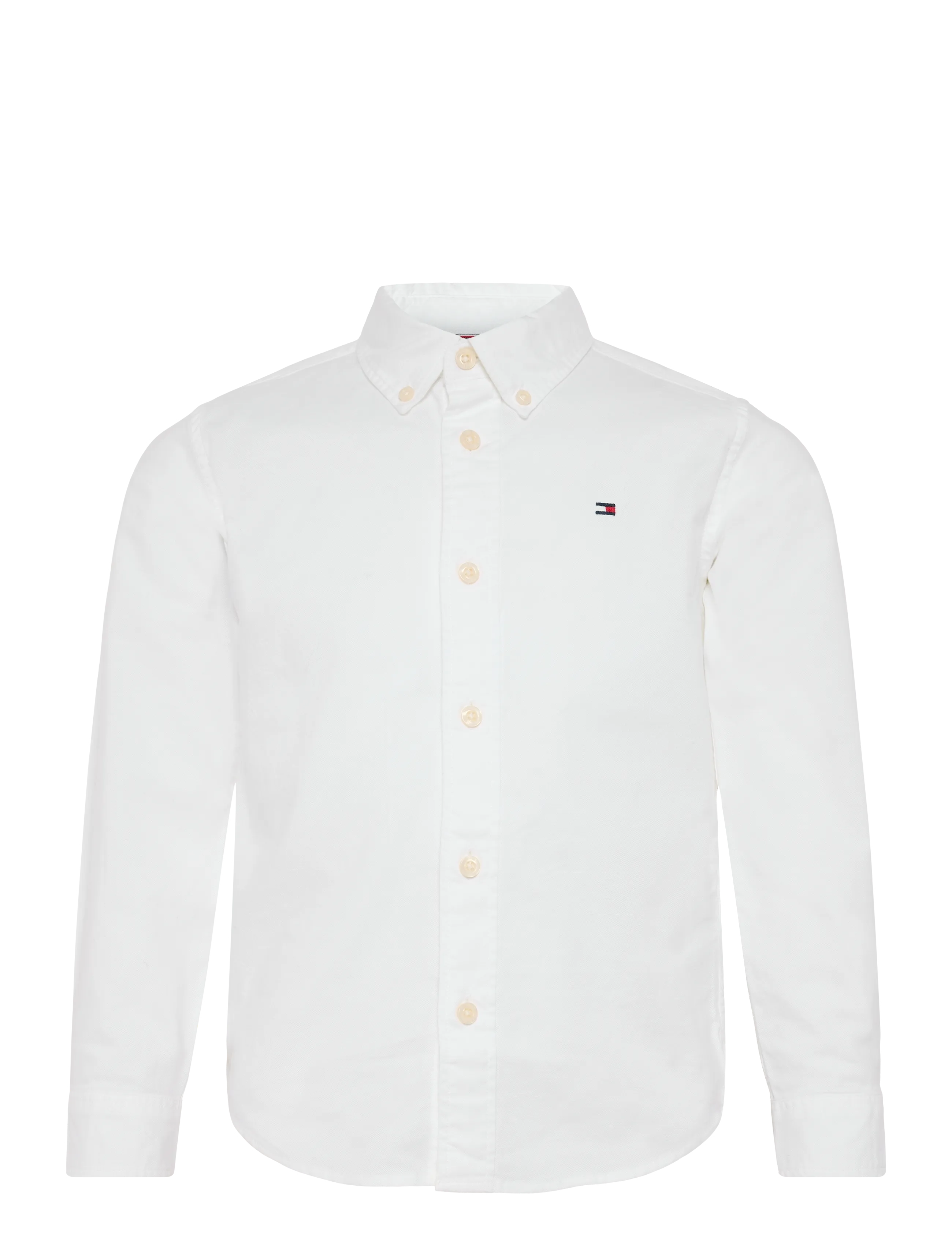 Tommy Hilfiger FLAG OXFORD SHIRT LS - Lapsed - WHITE / white