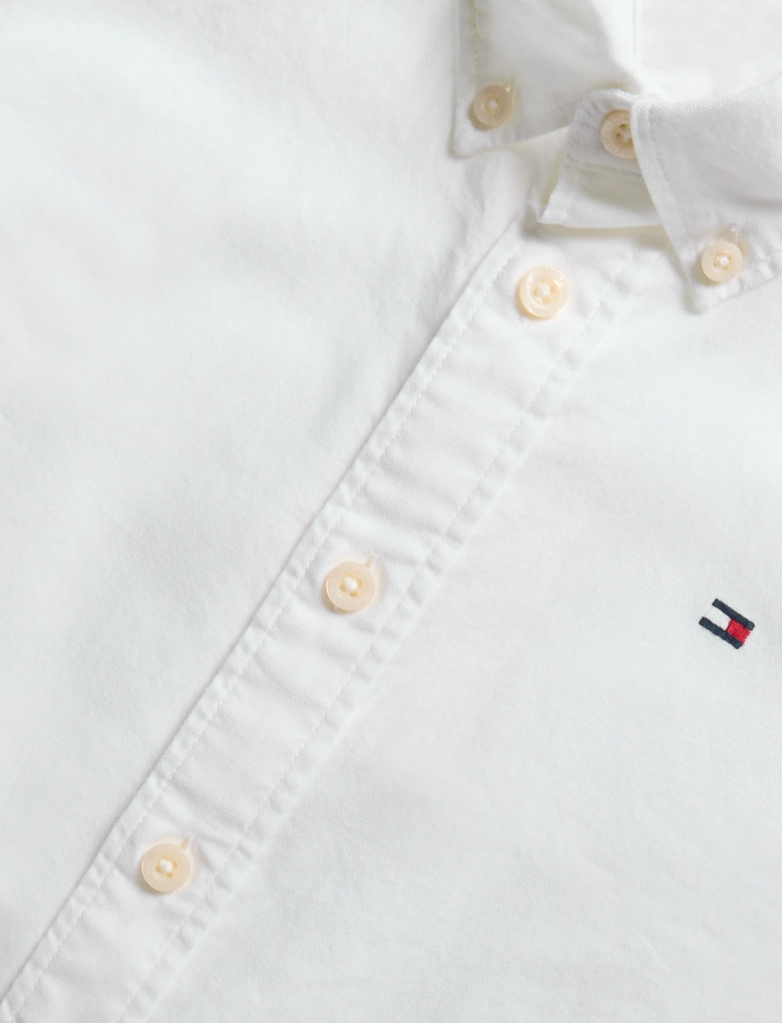 Tommy Hilfiger - FLAG OXFORD SHIRT LS - langærmede skjorter - white - 2