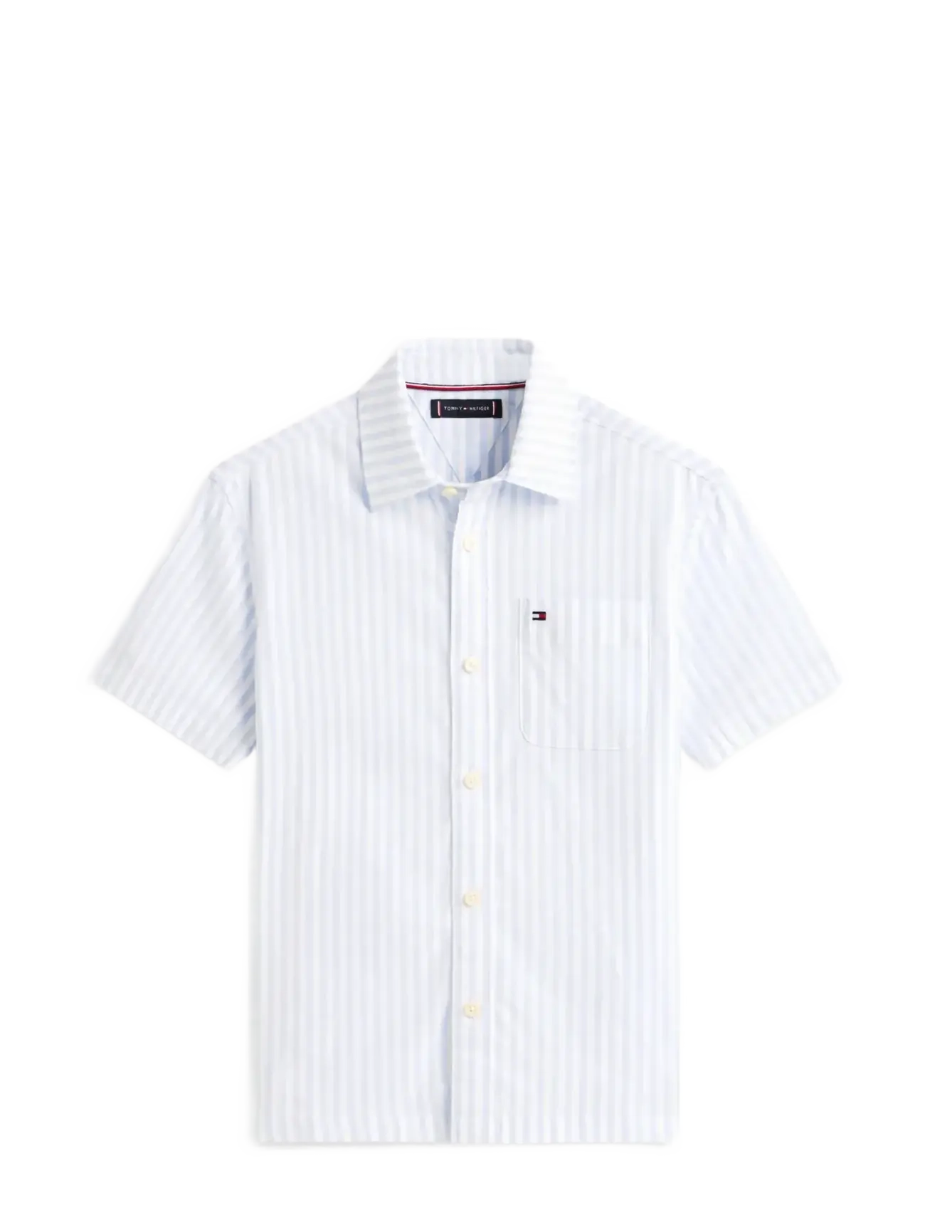 TOMMY HILFIGER Flex Ithaca Stripe Shirt Ss Blau - 176 - Kinder