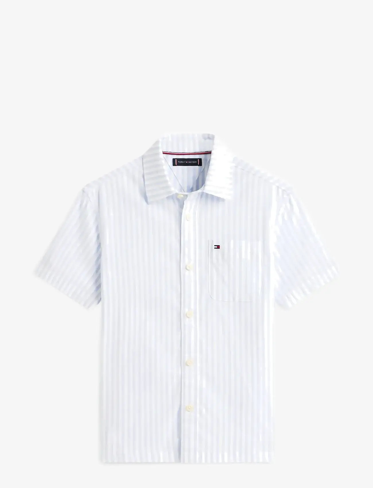 Tommy Hilfiger - FLEX ITHACA STRIPE SHIRT SS - short-sleeved shirts - sweet blue stripe - 1