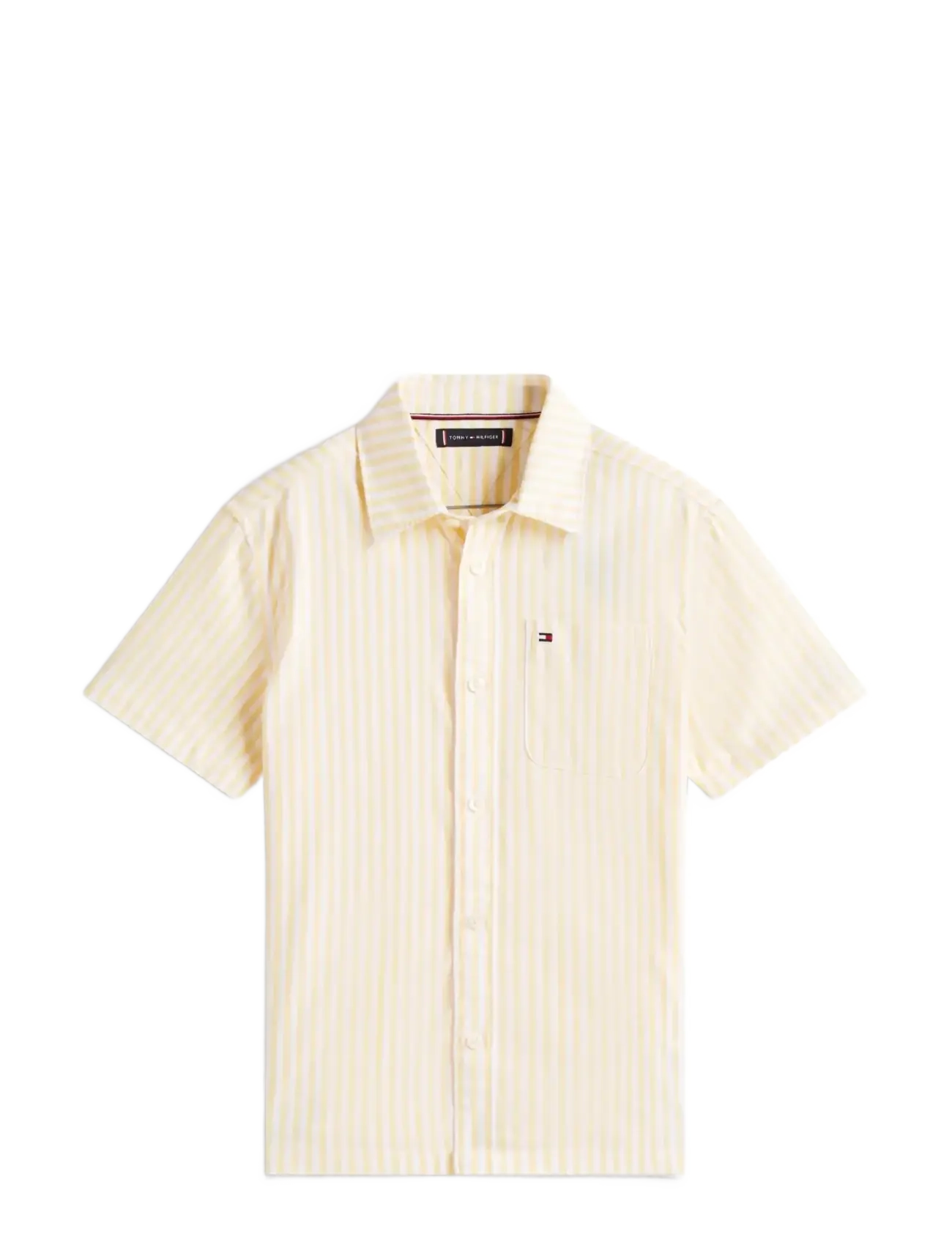 TOMMY HILFIGER Flex Ithaca Stripe Shirt Ss Gelb - 122 - Kinder