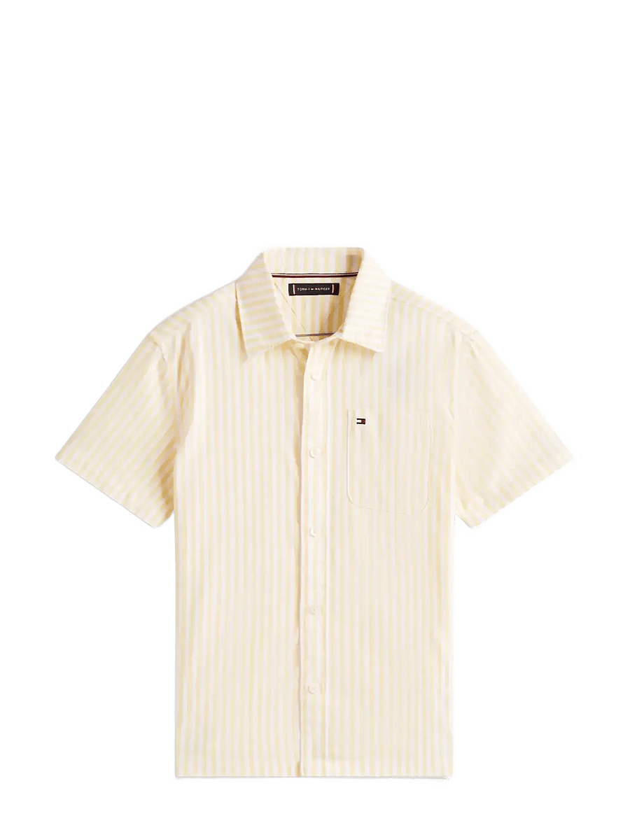 Tommy Hilfiger - FLEX ITHACA STRIPE SHIRT SS - lühikeste varrukatega särgid - yellow dahlia stripe - 1
