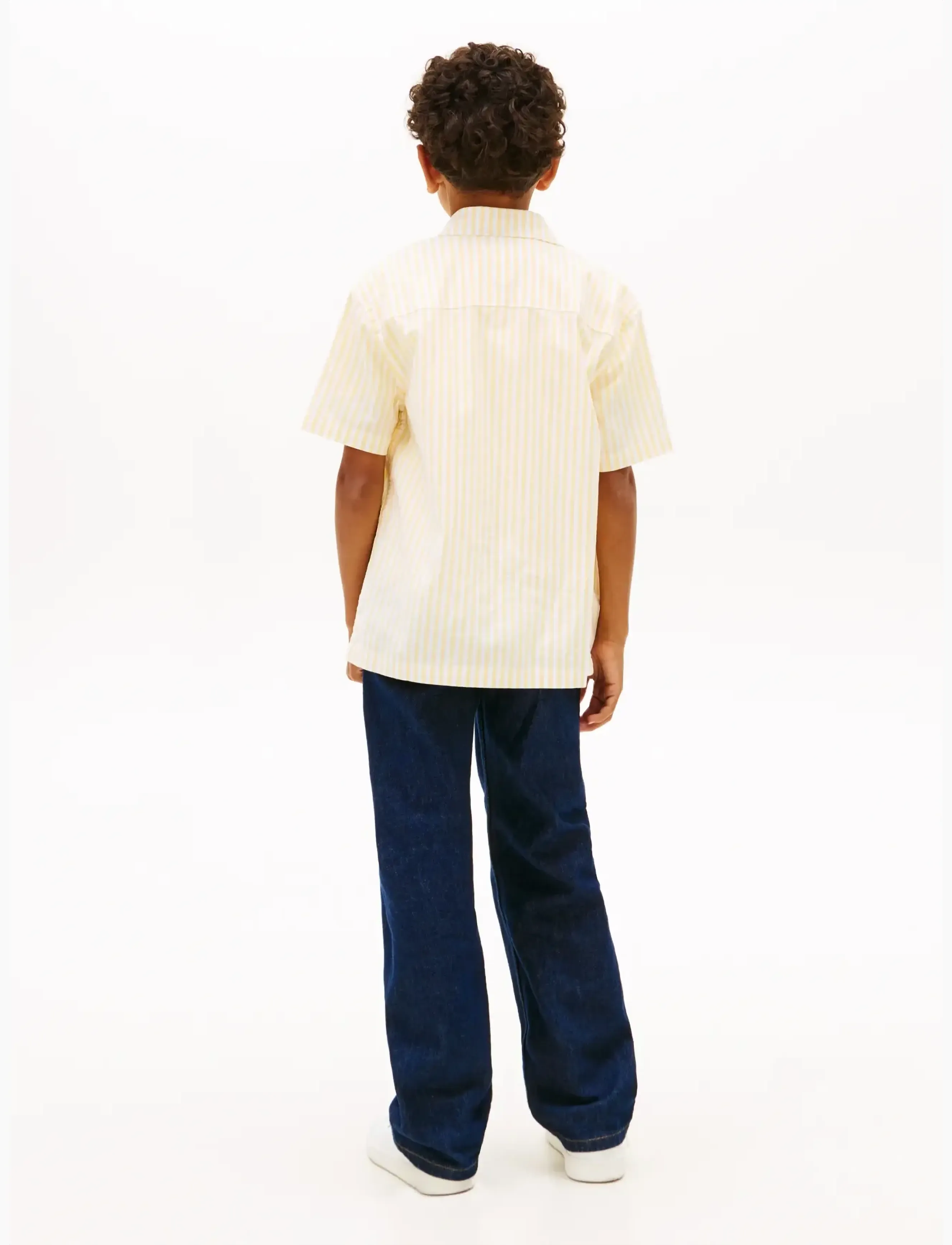 Tommy Hilfiger - FLEX ITHACA STRIPE SHIRT SS - kortärmade skjortor - yellow dahlia stripe - 2