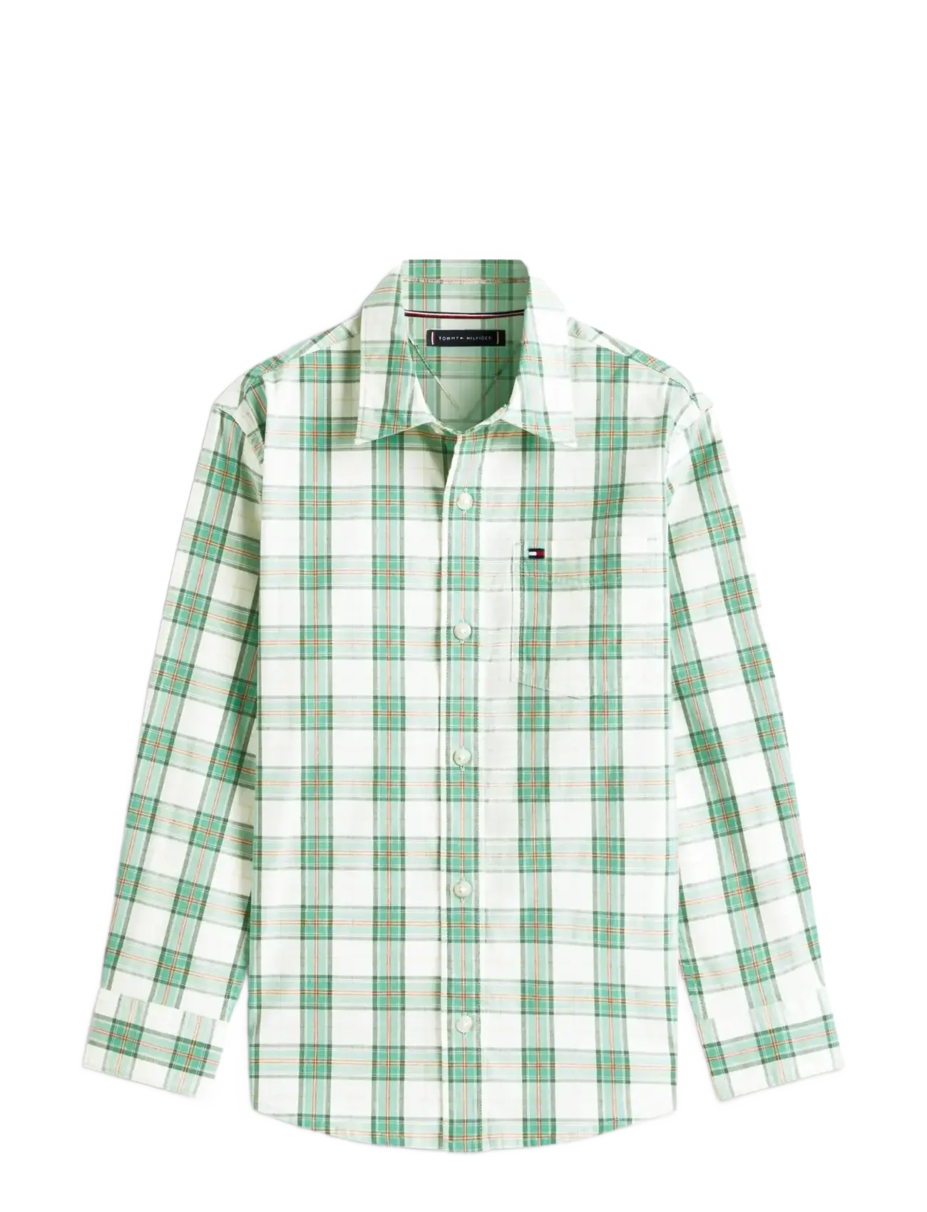 Tommy Hilfiger STRETCH POPLIN CHECK SHIRT LS - Skjorter - MULTI COLOUR CHECK / green